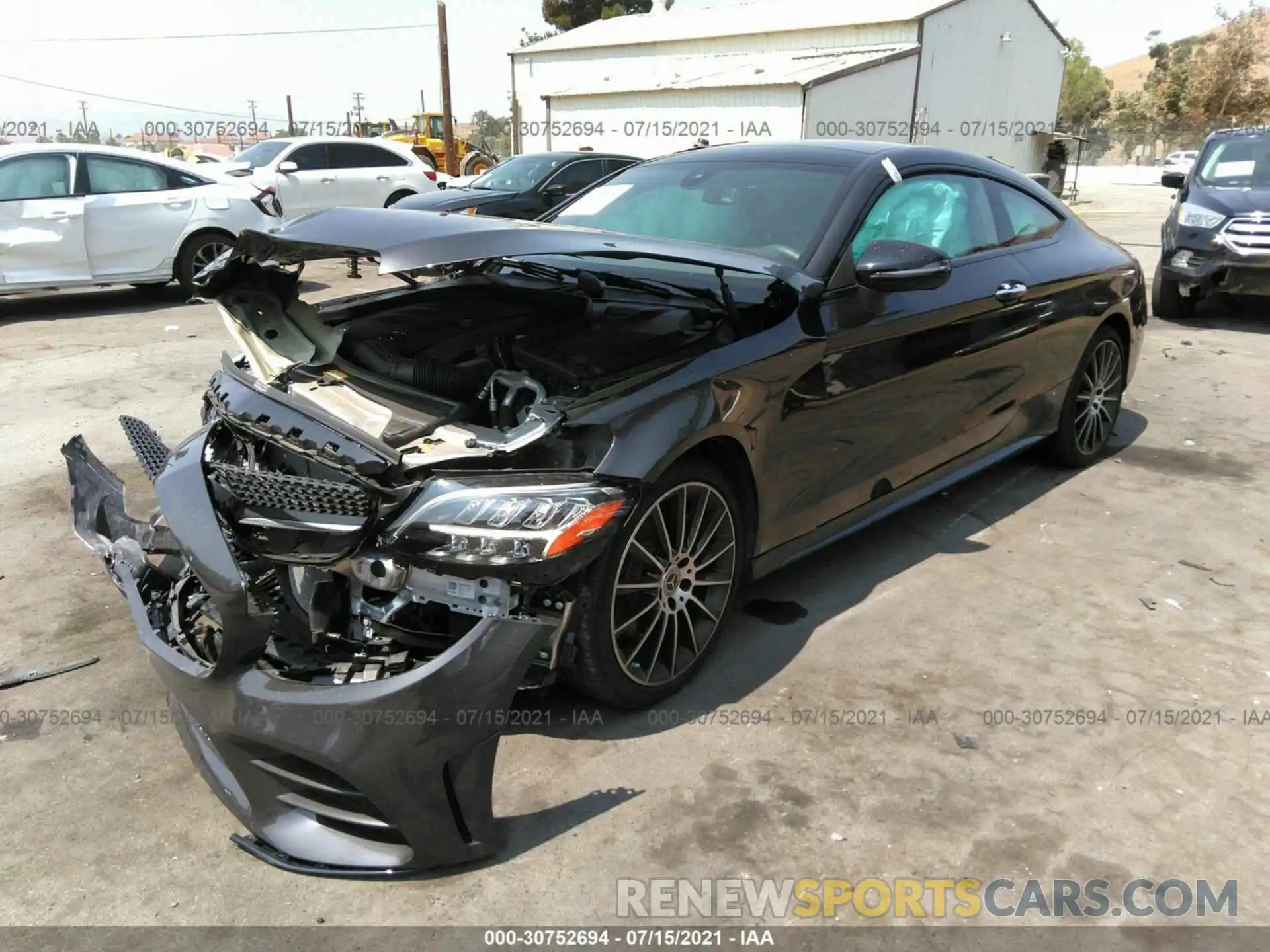 2 Photograph of a damaged car W1KWJ8DB3MG068572 MERCEDES-BENZ C-CLASS 2021