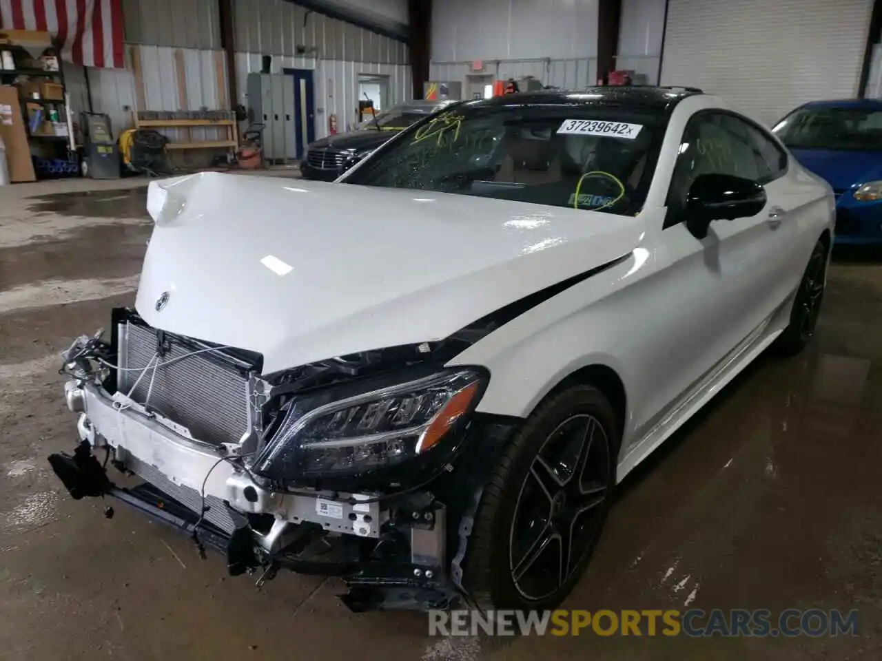 2 Photograph of a damaged car W1KWJ8EB7MG098379 MERCEDES-BENZ C-CLASS 2021