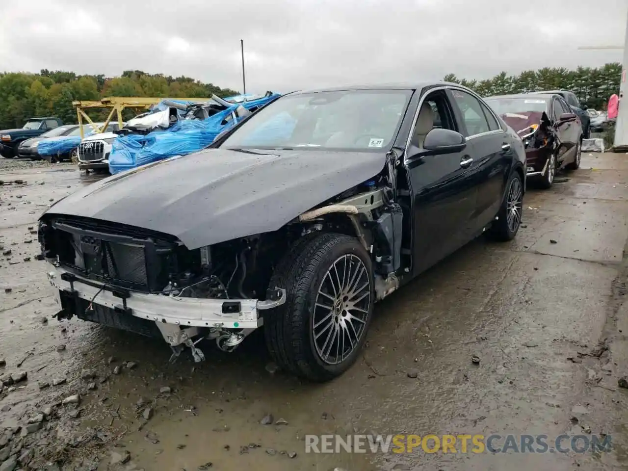 2 Photograph of a damaged car W1KAF4HB4NR019224 MERCEDES-BENZ C-CLASS 2022