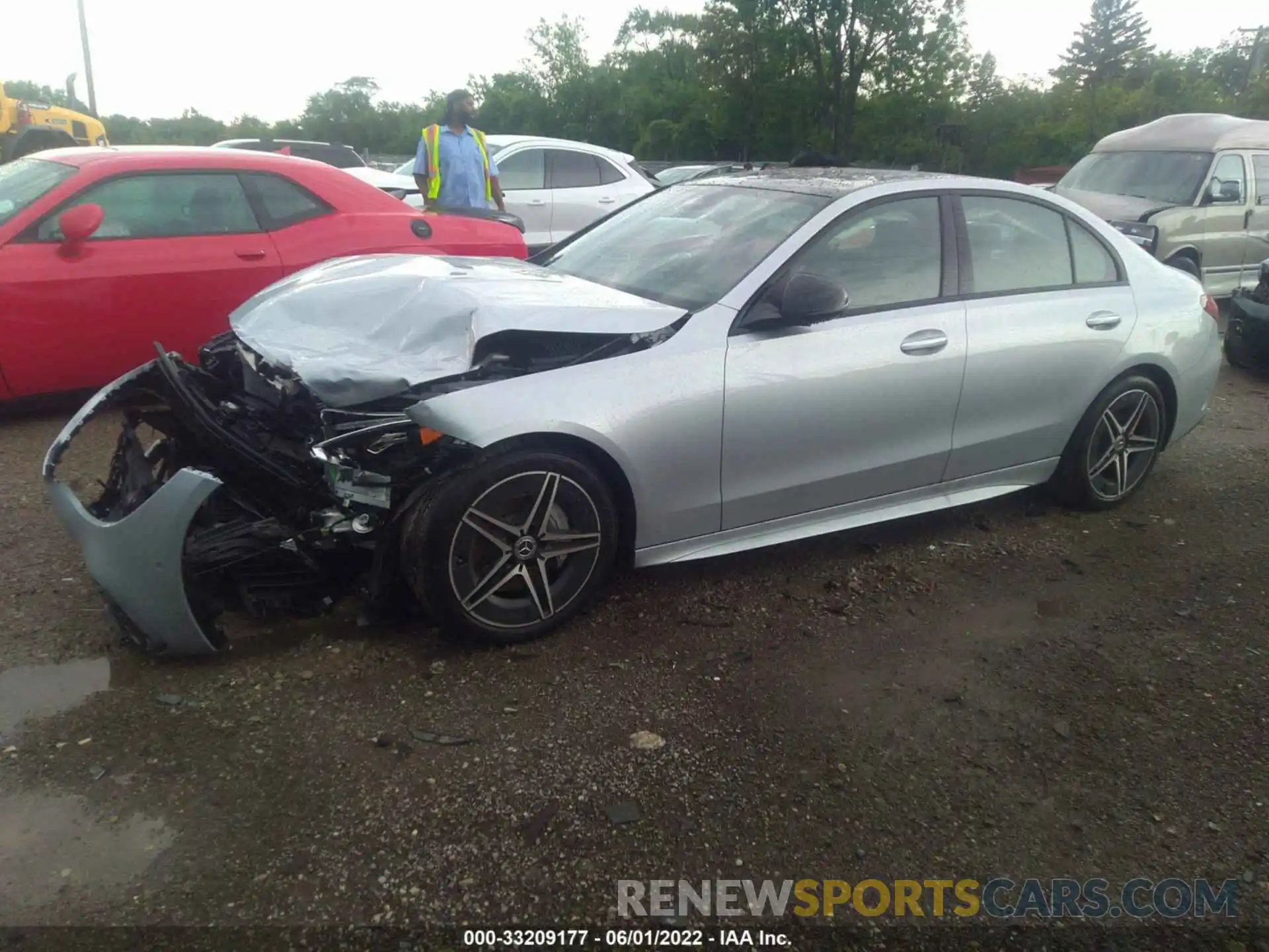 2 Photograph of a damaged car W1KAF4HB8NR007951 MERCEDES-BENZ C-CLASS 2022