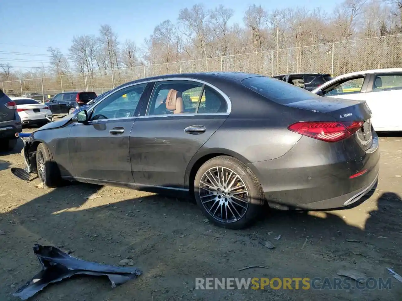 2 Photograph of a damaged car W1KAF4HB2PR125433 MERCEDES-BENZ C-CLASS 2023