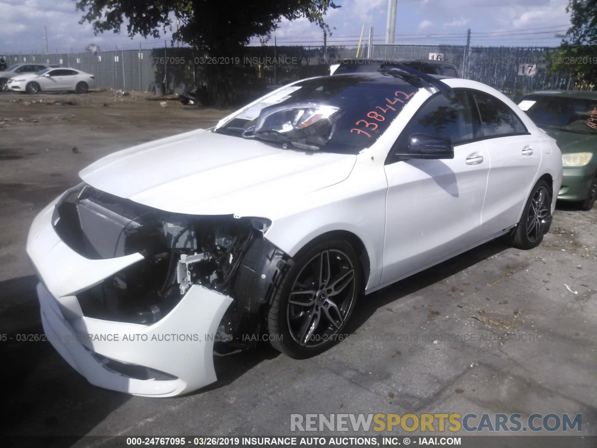 2 Photograph of a damaged car WDDSJ4EB1KN738442 MERCEDES-BENZ CLA 2019