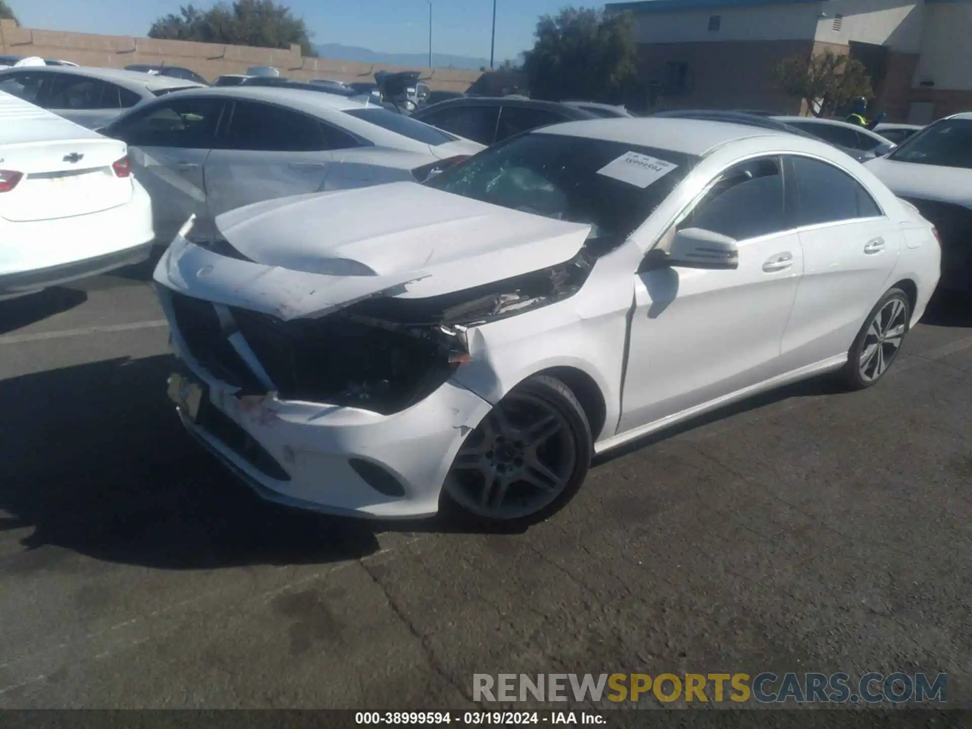 2 Photograph of a damaged car WDDSJ4EB2KN704736 MERCEDES-BENZ CLA 2019