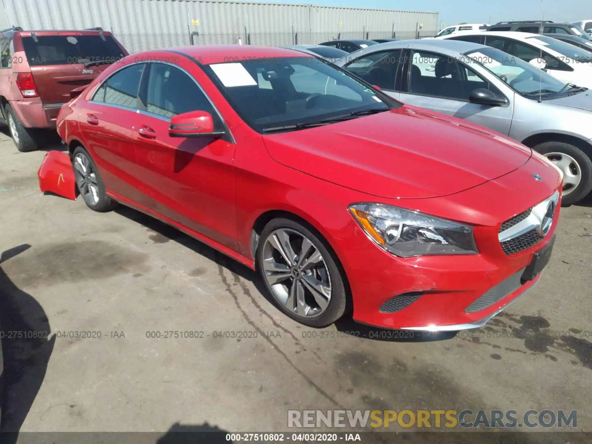 1 Photograph of a damaged car WDDSJ4EB2KN742449 MERCEDES-BENZ CLA 2019