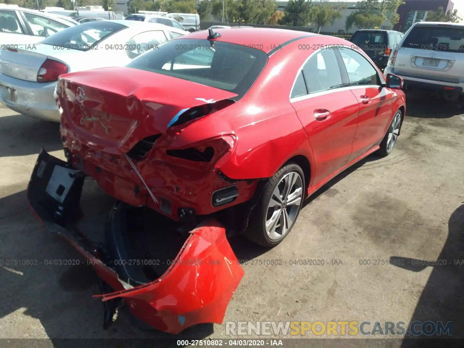 4 Photograph of a damaged car WDDSJ4EB2KN742449 MERCEDES-BENZ CLA 2019