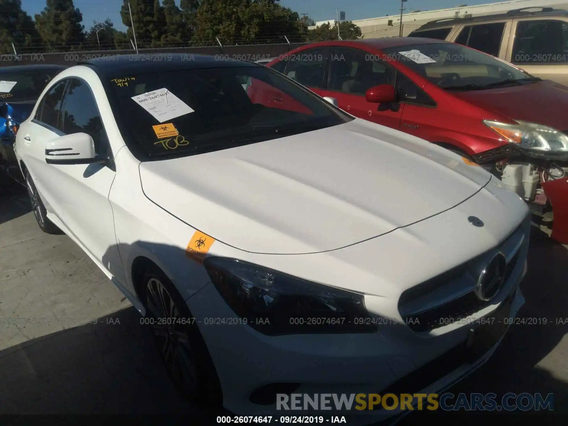 1 Photograph of a damaged car WDDSJ4EB3KN705829 MERCEDES-BENZ CLA 2019