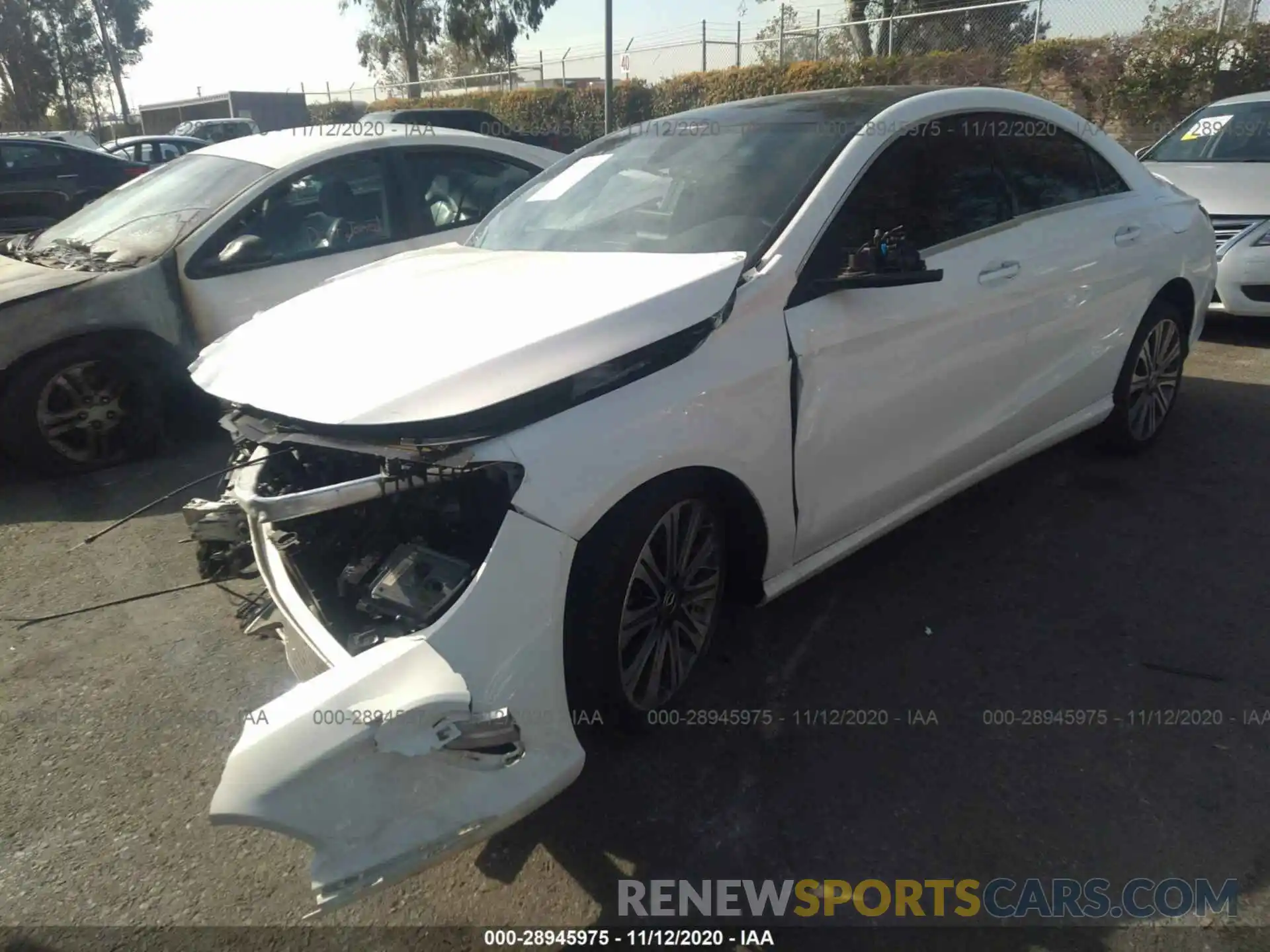 2 Photograph of a damaged car WDDSJ4EB3KN721593 MERCEDES-BENZ CLA 2019