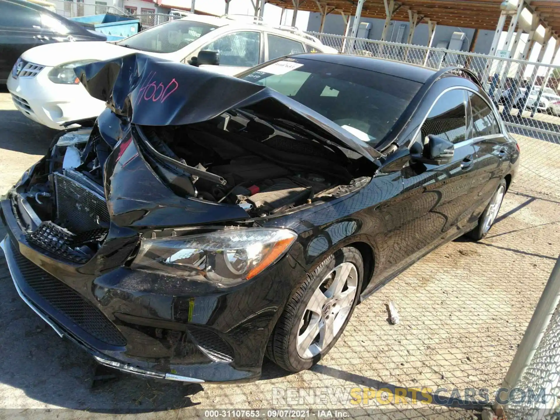 2 Photograph of a damaged car WDDSJ4EB4KN771287 MERCEDES-BENZ CLA 2019