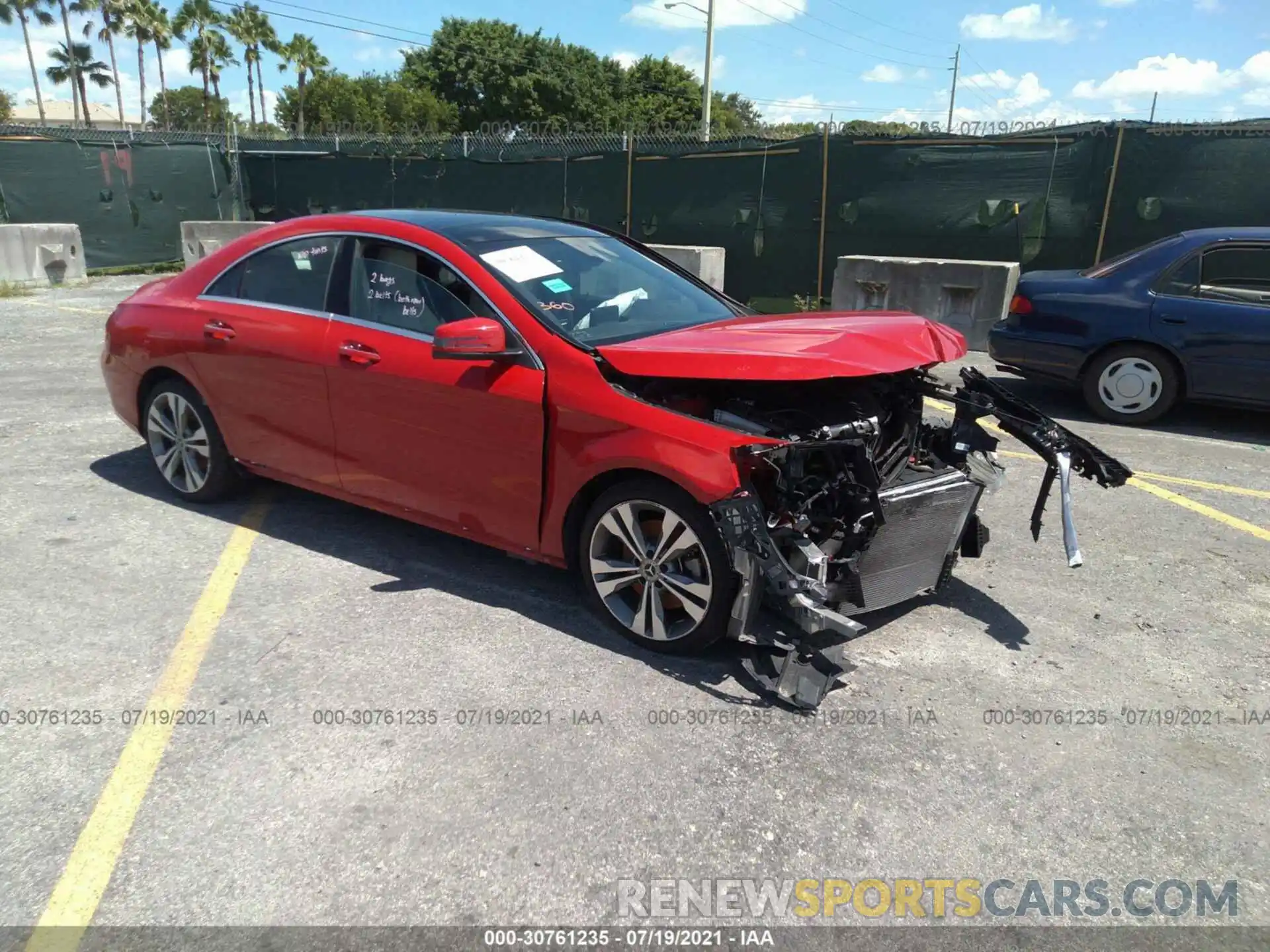 1 Photograph of a damaged car WDDSJ4EB6KN744558 MERCEDES-BENZ CLA 2019