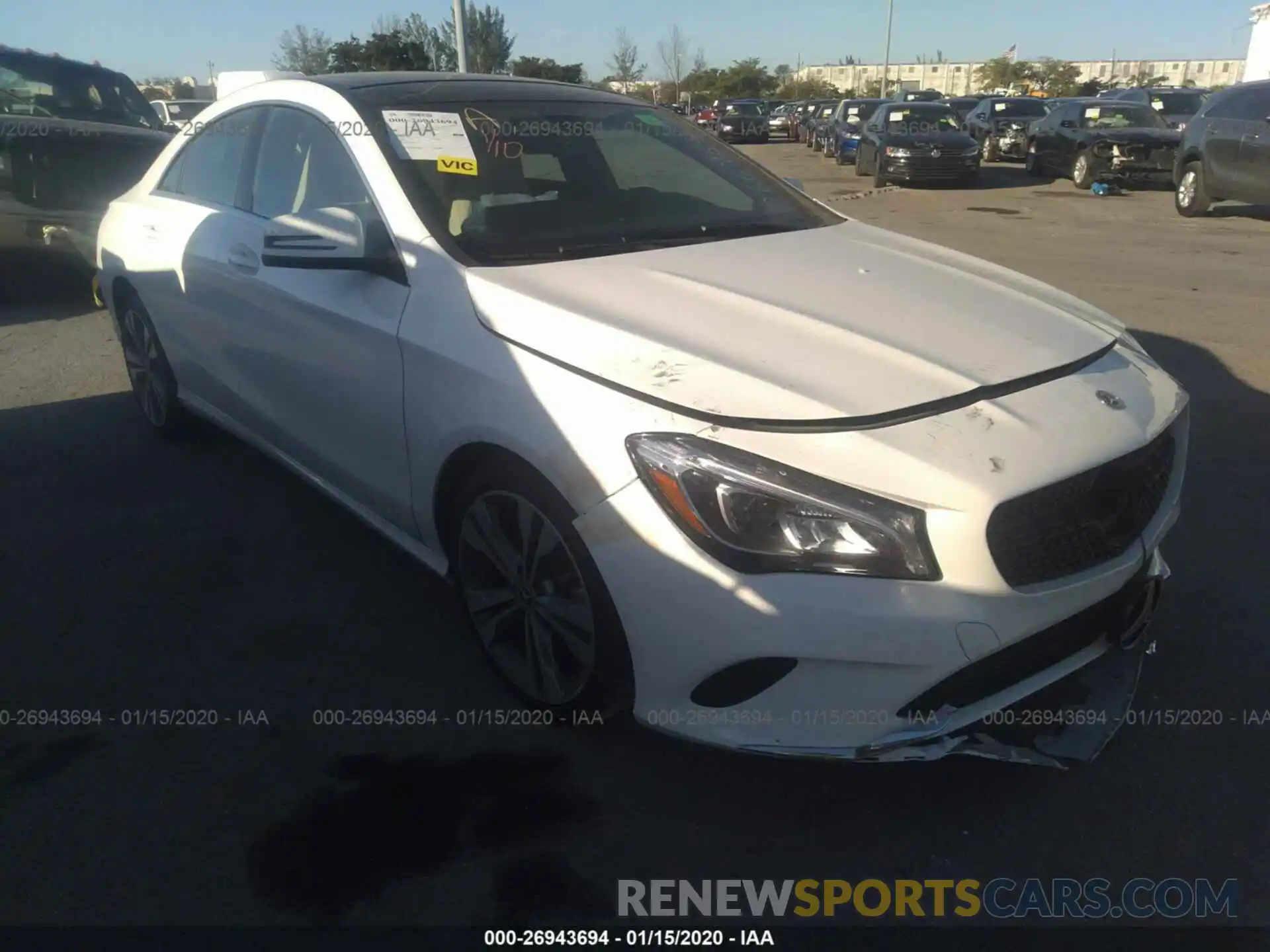 1 Photograph of a damaged car WDDSJ4EB6KN766964 MERCEDES-BENZ CLA 2019