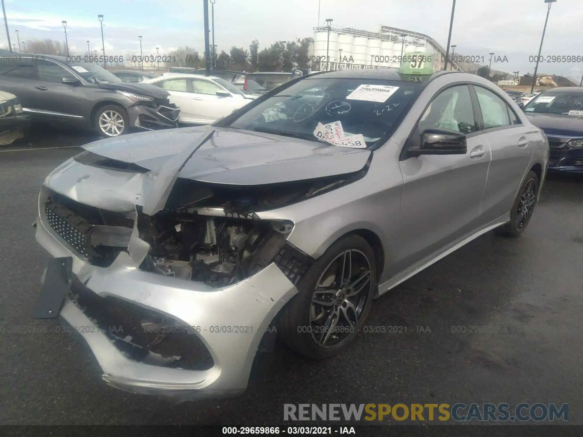 2 Photograph of a damaged car WDDSJ4EB7KN712802 MERCEDES-BENZ CLA 2019