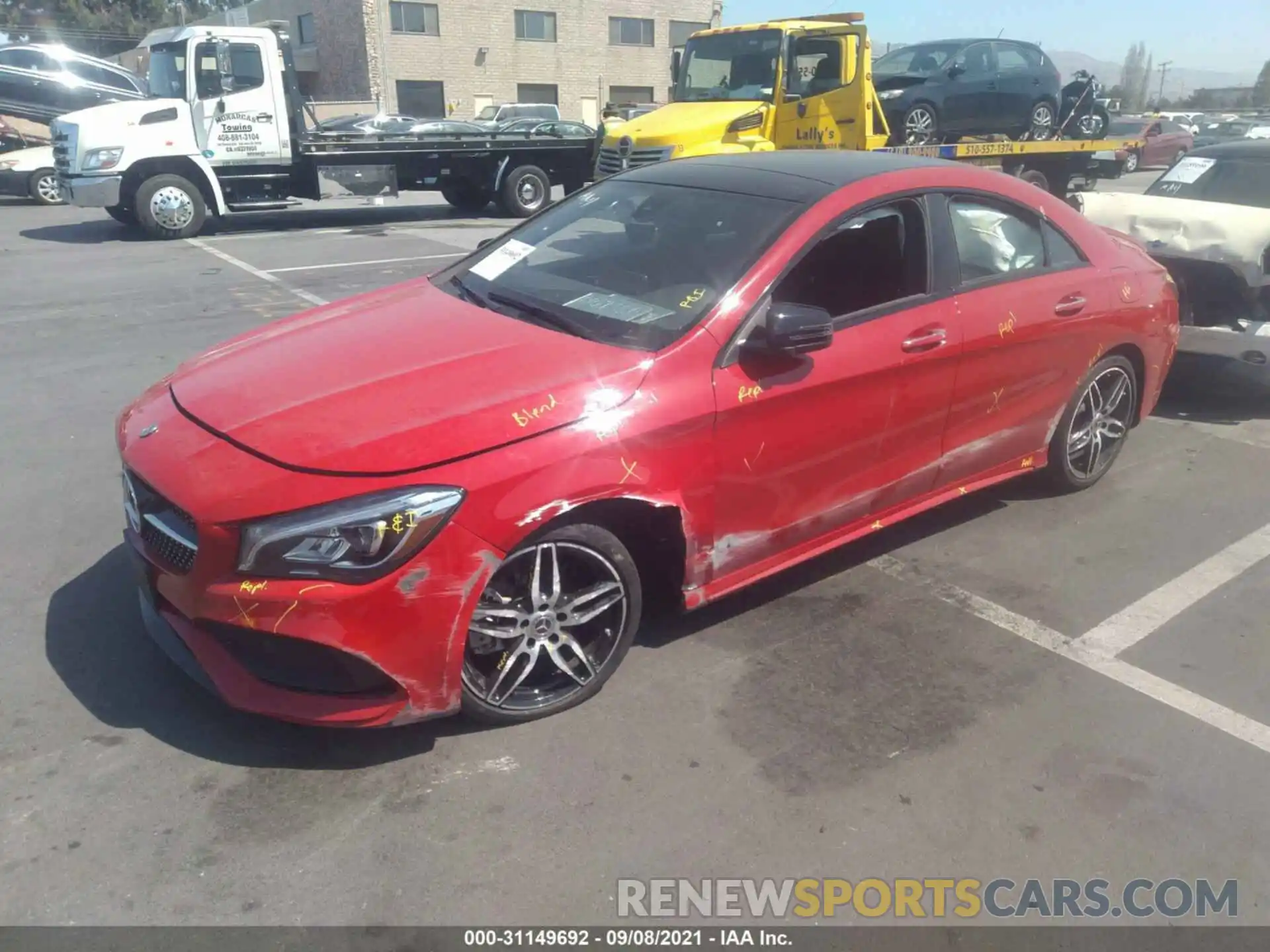 2 Photograph of a damaged car WDDSJ4EB7KN741796 MERCEDES-BENZ CLA 2019