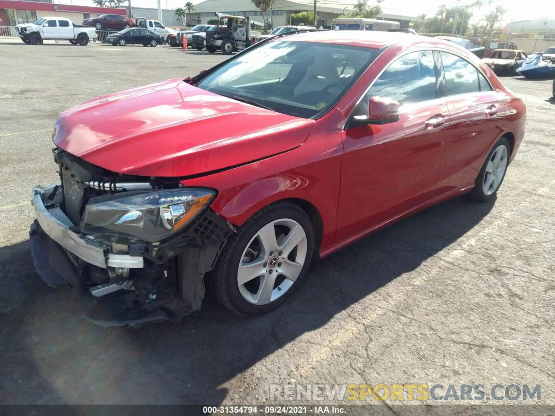 2 Photograph of a damaged car WDDSJ4EB8KN723419 MERCEDES-BENZ CLA 2019