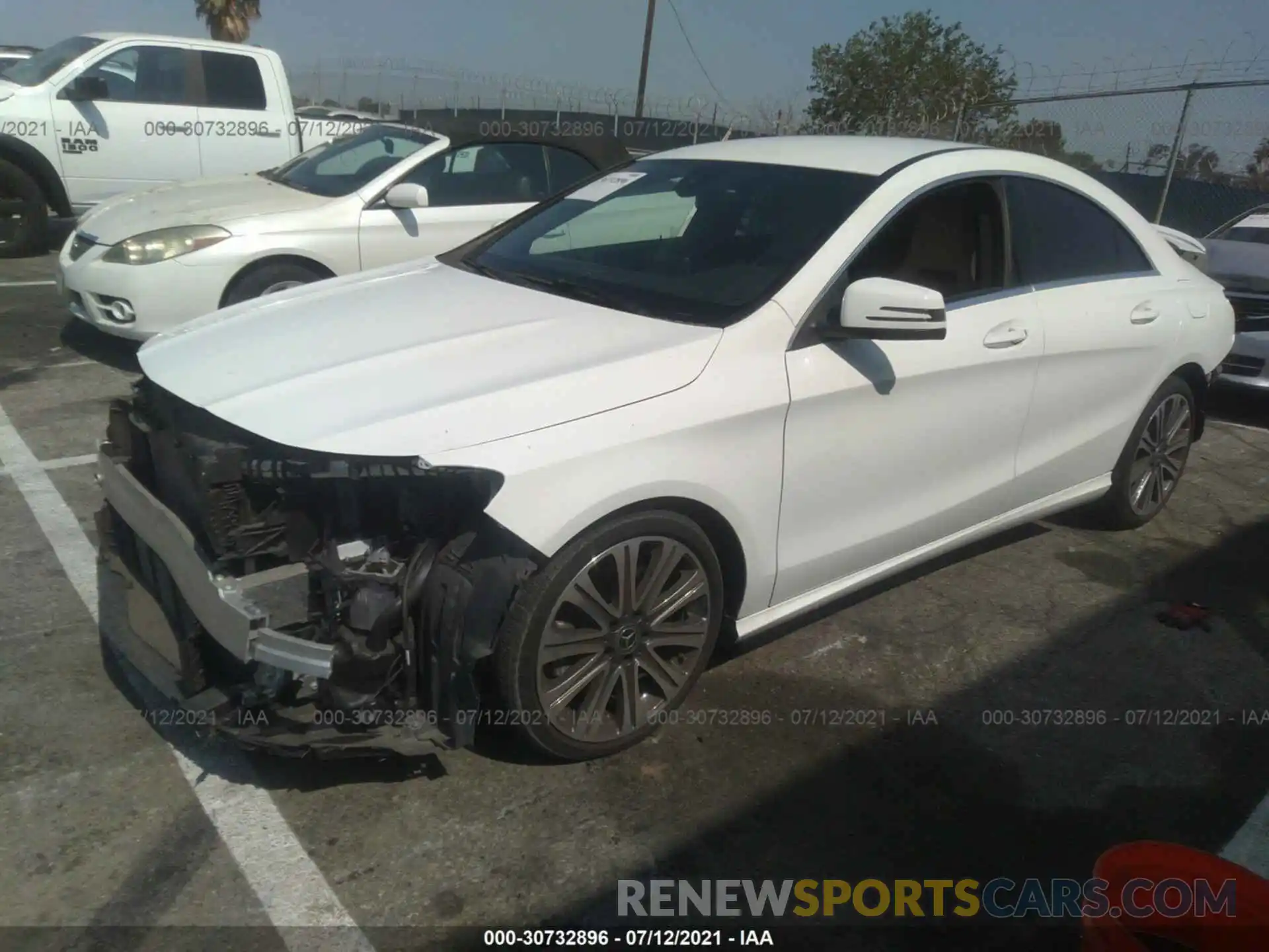 2 Photograph of a damaged car WDDSJ4EBXKN736866 MERCEDES-BENZ CLA 2019