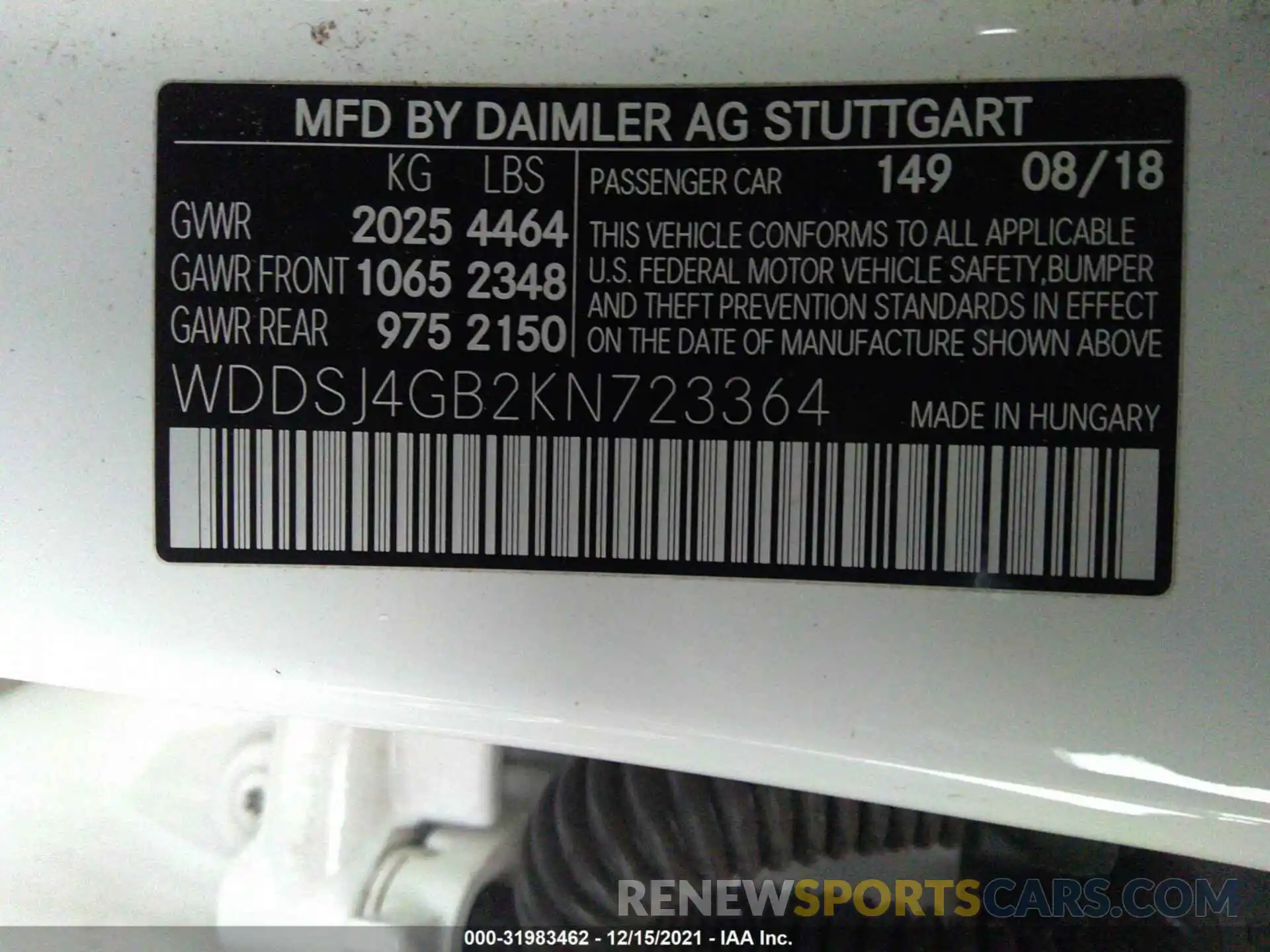 9 Photograph of a damaged car WDDSJ4GB2KN723364 MERCEDES-BENZ CLA 2019