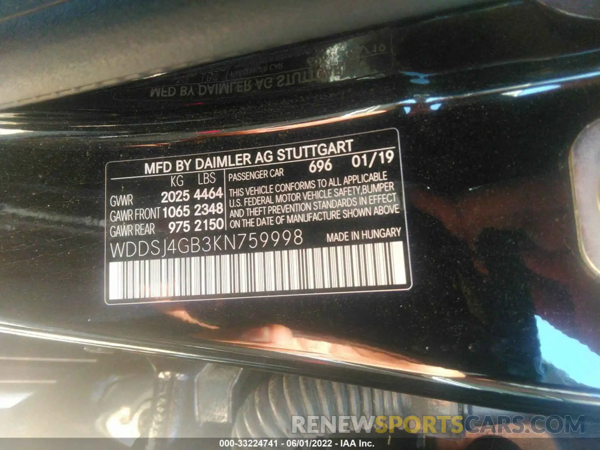 9 Photograph of a damaged car WDDSJ4GB3KN759998 MERCEDES-BENZ CLA 2019