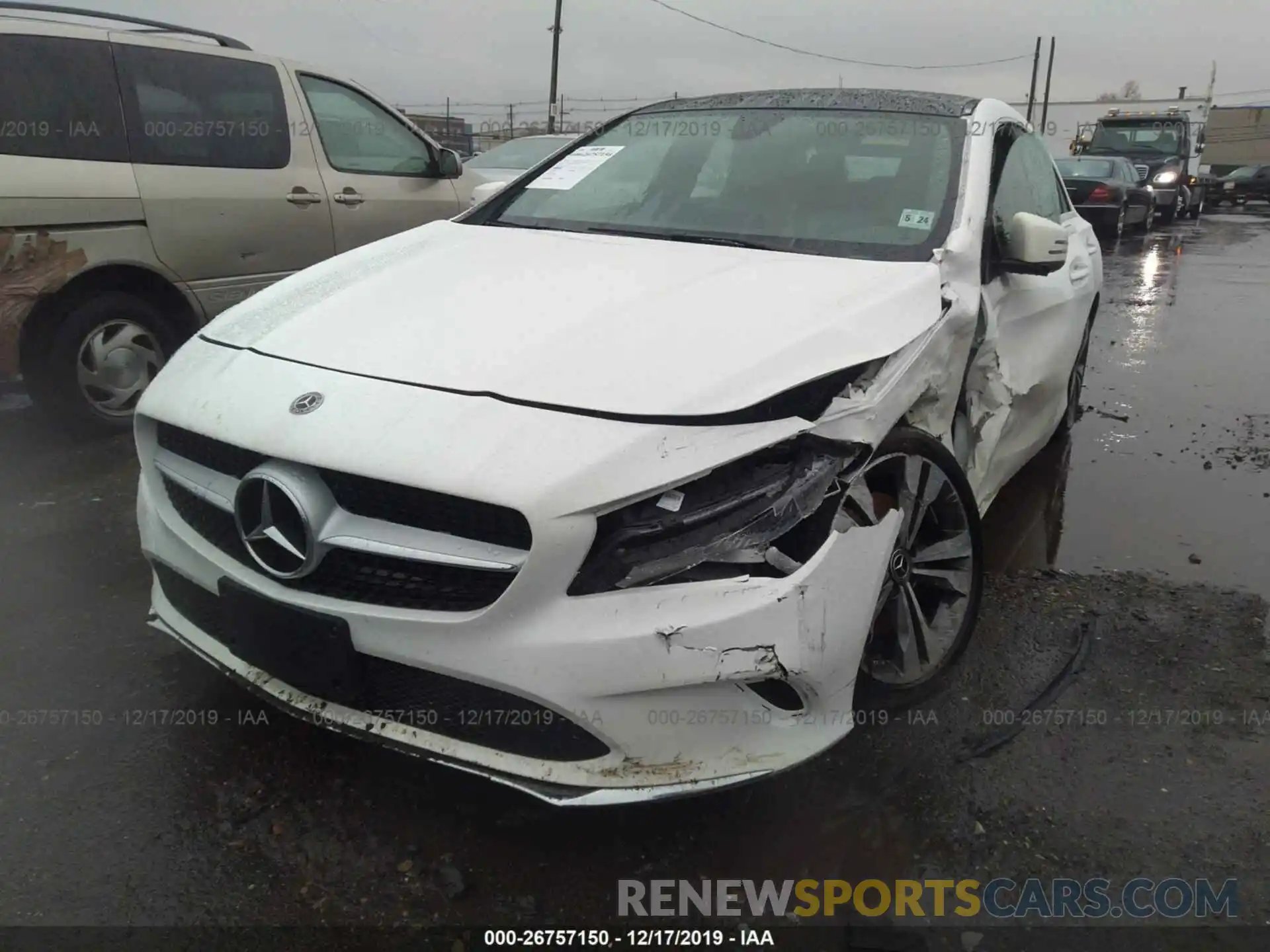 2 Photograph of a damaged car WDDSJ4GB3KN763596 MERCEDES-BENZ CLA 2019