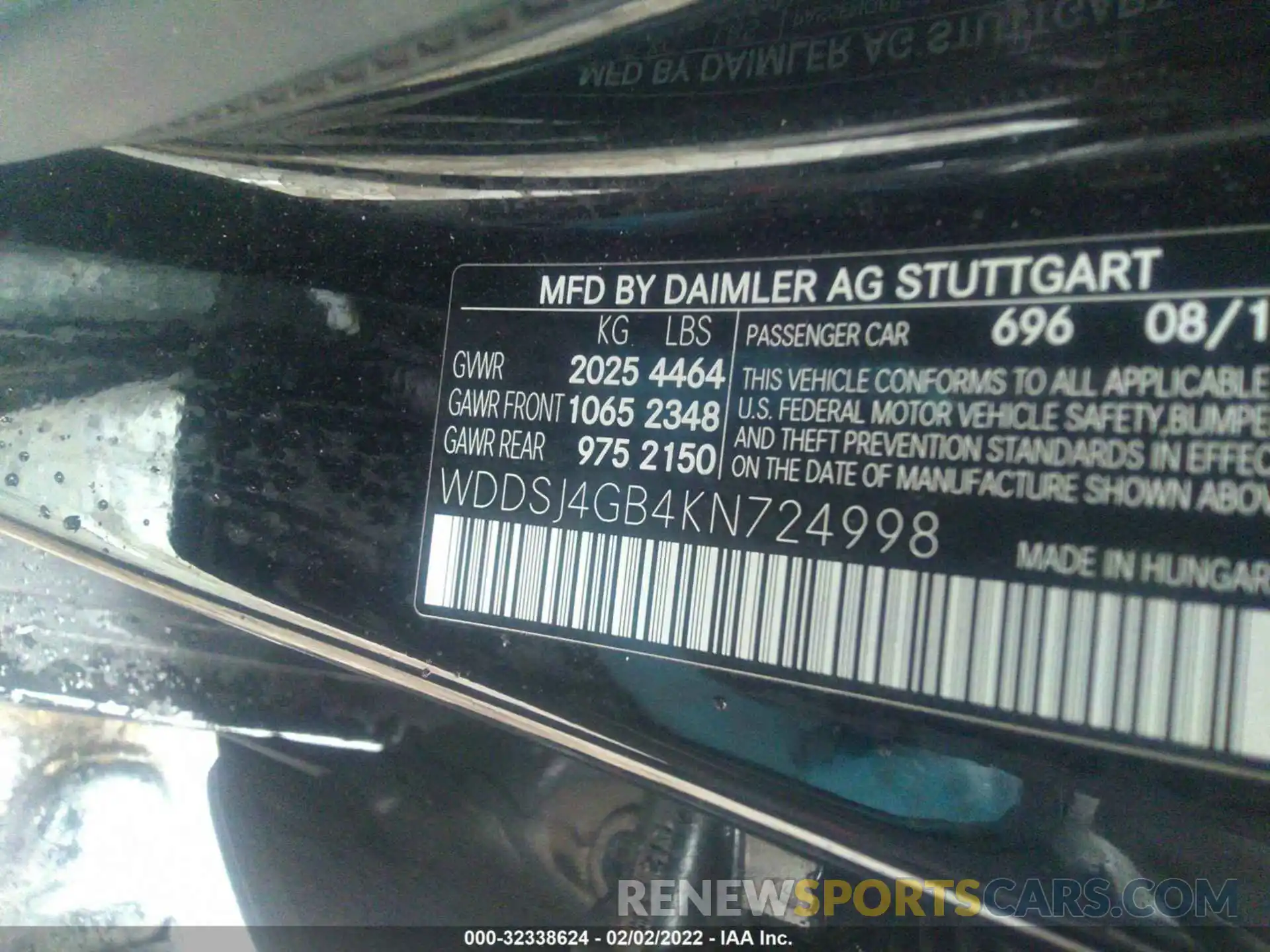 9 Photograph of a damaged car WDDSJ4GB4KN724998 MERCEDES-BENZ CLA 2019