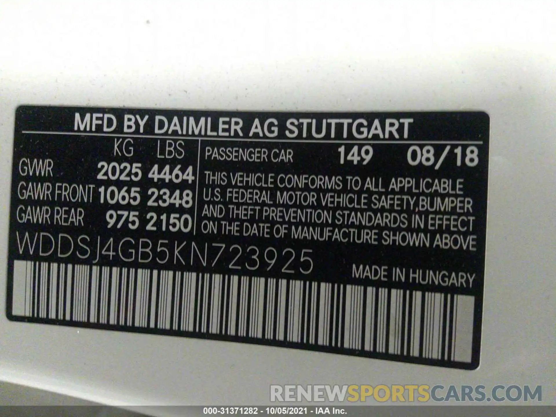 9 Photograph of a damaged car WDDSJ4GB5KN723925 MERCEDES-BENZ CLA 2019