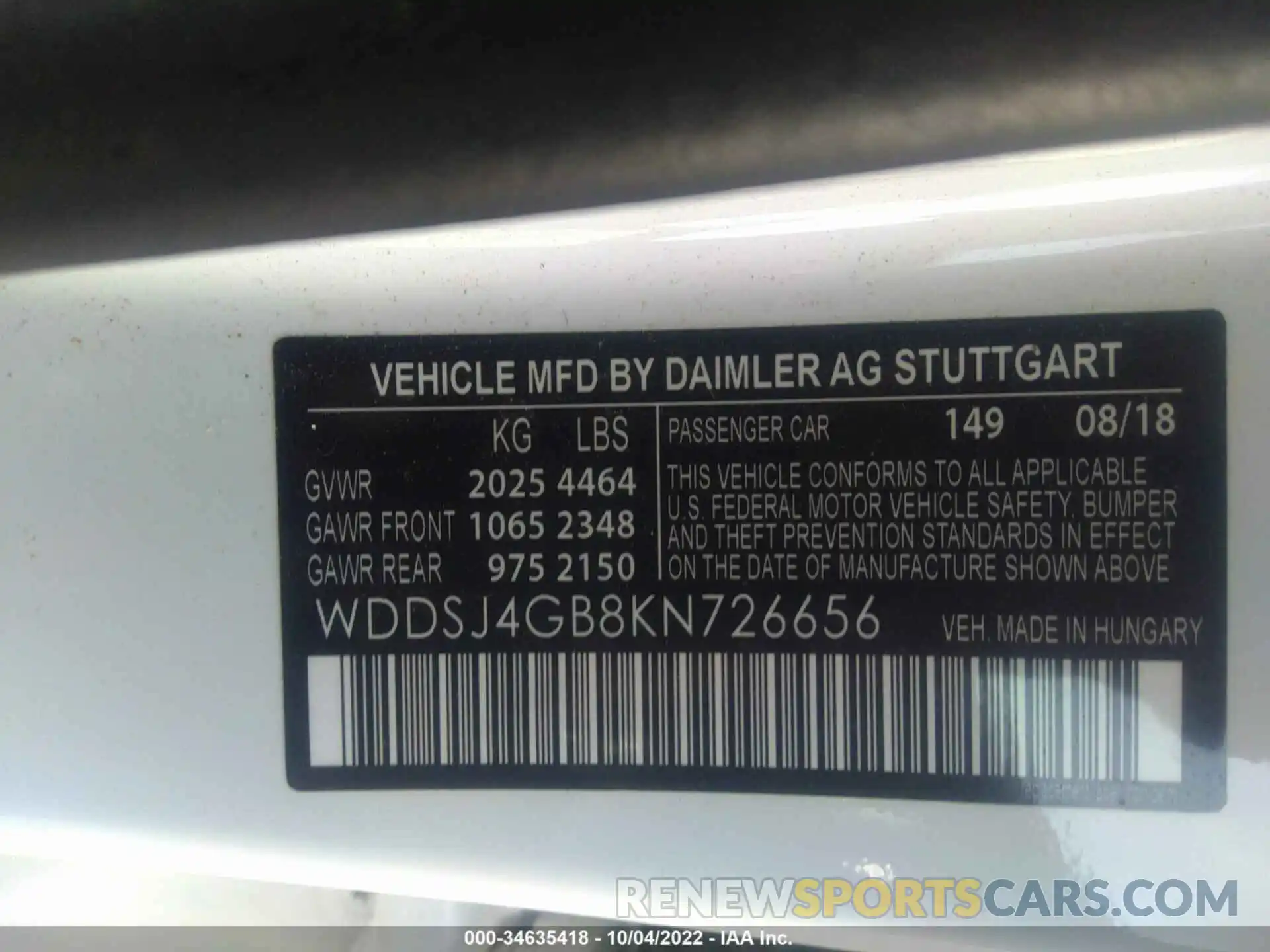 9 Photograph of a damaged car WDDSJ4GB8KN726656 MERCEDES-BENZ CLA 2019