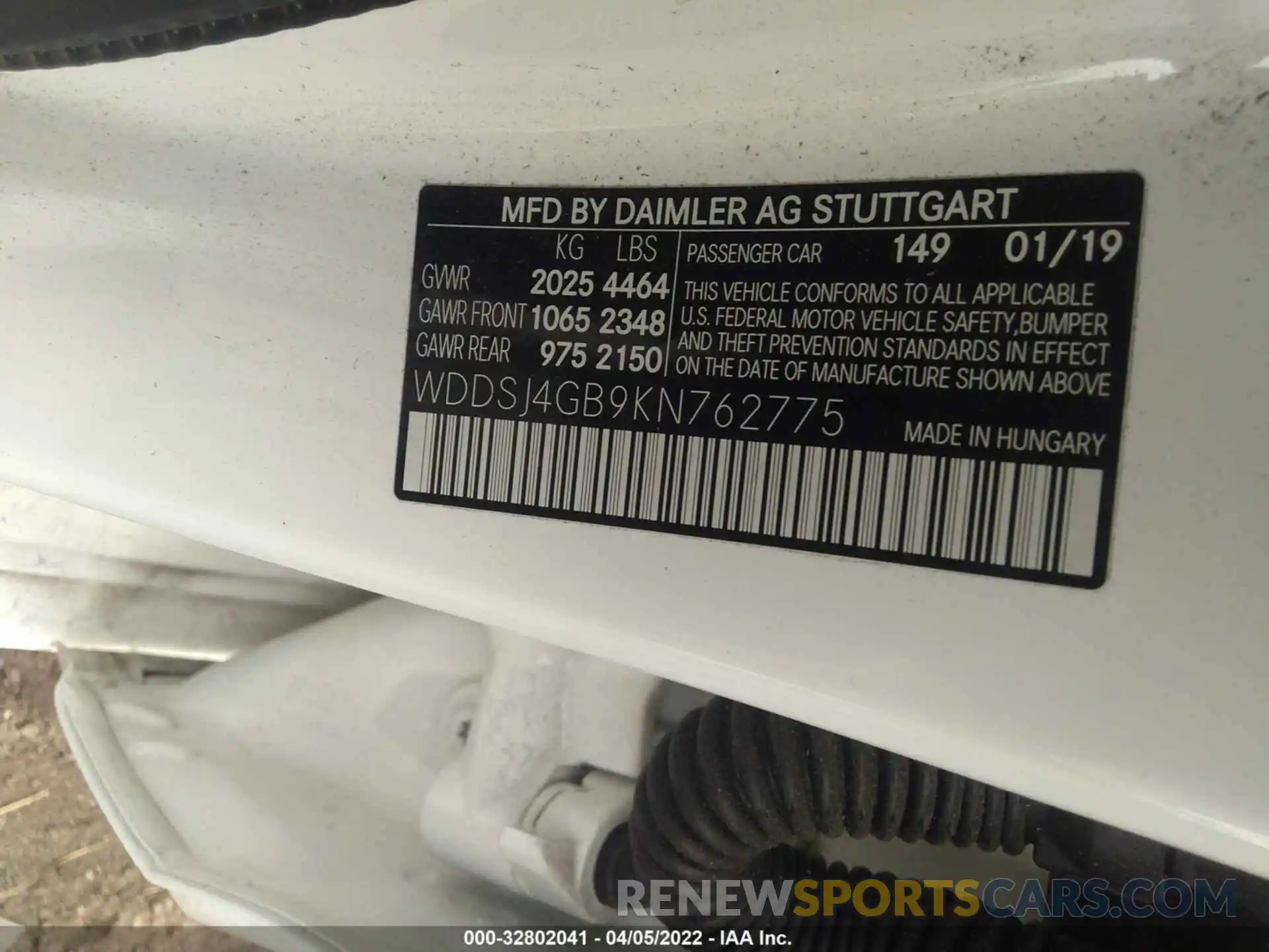 9 Photograph of a damaged car WDDSJ4GB9KN762775 MERCEDES-BENZ CLA 2019