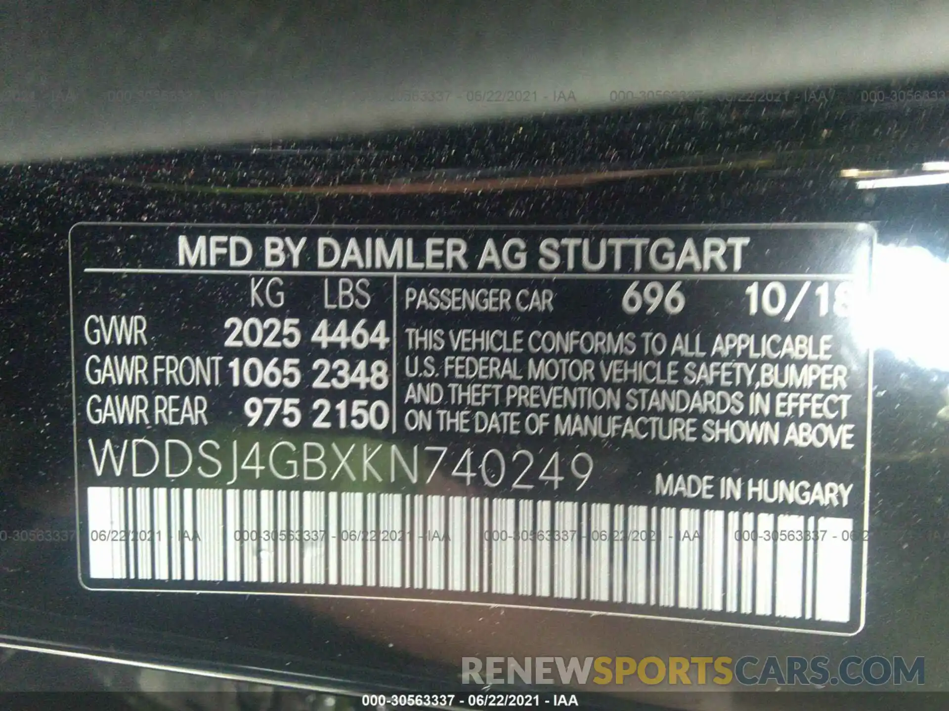 9 Photograph of a damaged car WDDSJ4GBXKN740249 MERCEDES-BENZ CLA 2019