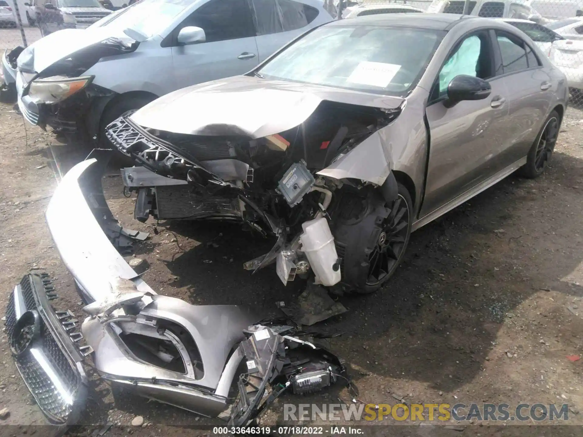 2 Photograph of a damaged car W1K5J4GB5LN091278 MERCEDES-BENZ CLA 2020