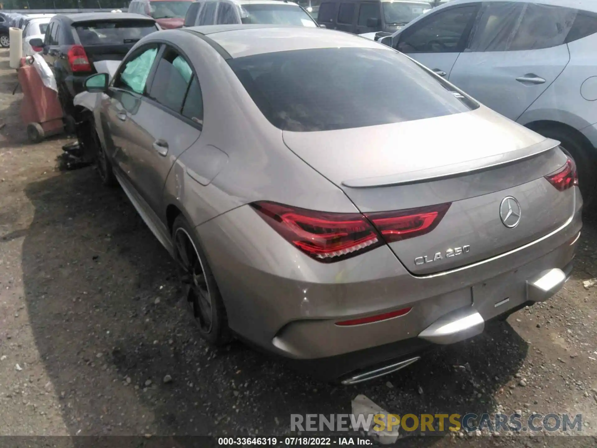 3 Photograph of a damaged car W1K5J4GB5LN091278 MERCEDES-BENZ CLA 2020