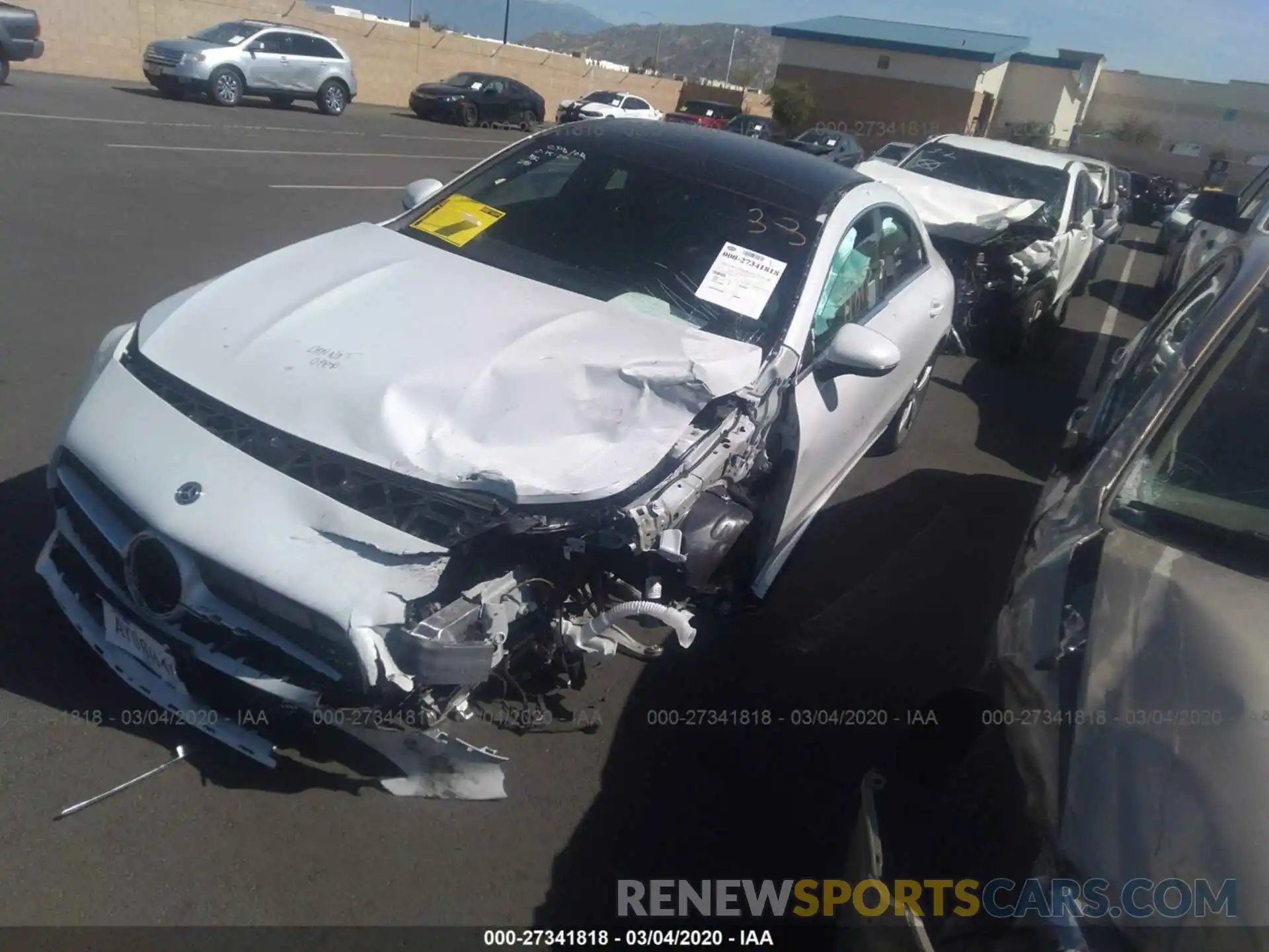 2 Photograph of a damaged car W1K5J4GB8LN090206 MERCEDES-BENZ CLA 2020