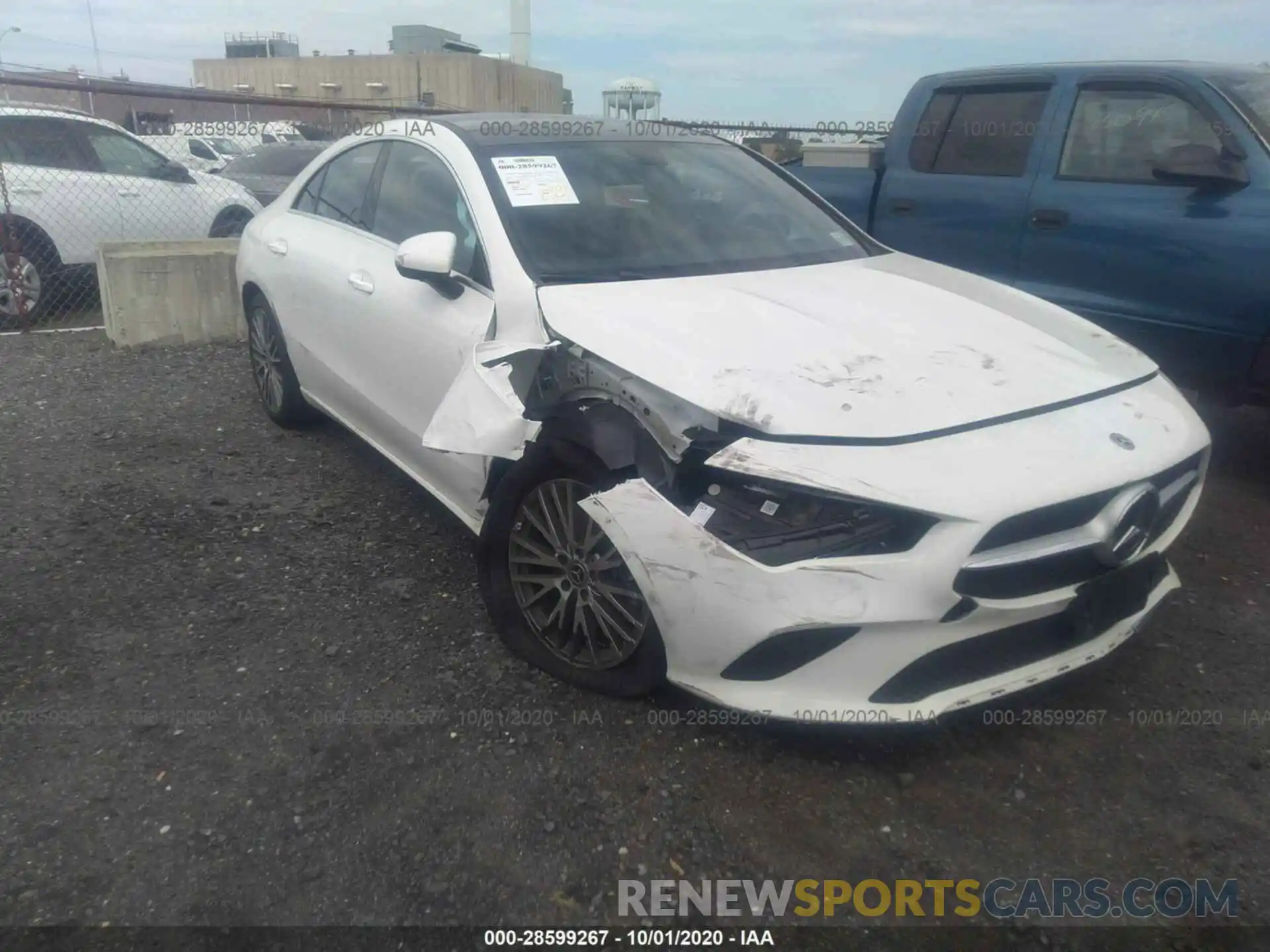 1 Photograph of a damaged car W1K5J4HB0LN087427 MERCEDES-BENZ CLA 2020