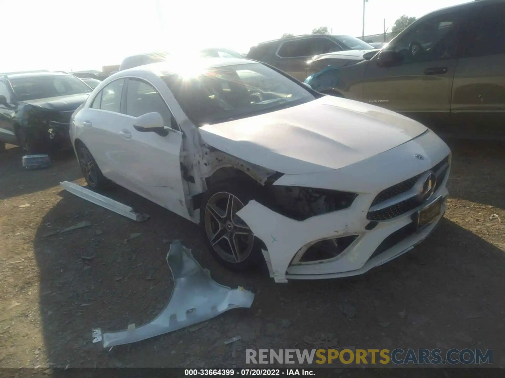 1 Photograph of a damaged car W1K5J4HB2LN099398 MERCEDES-BENZ CLA 2020