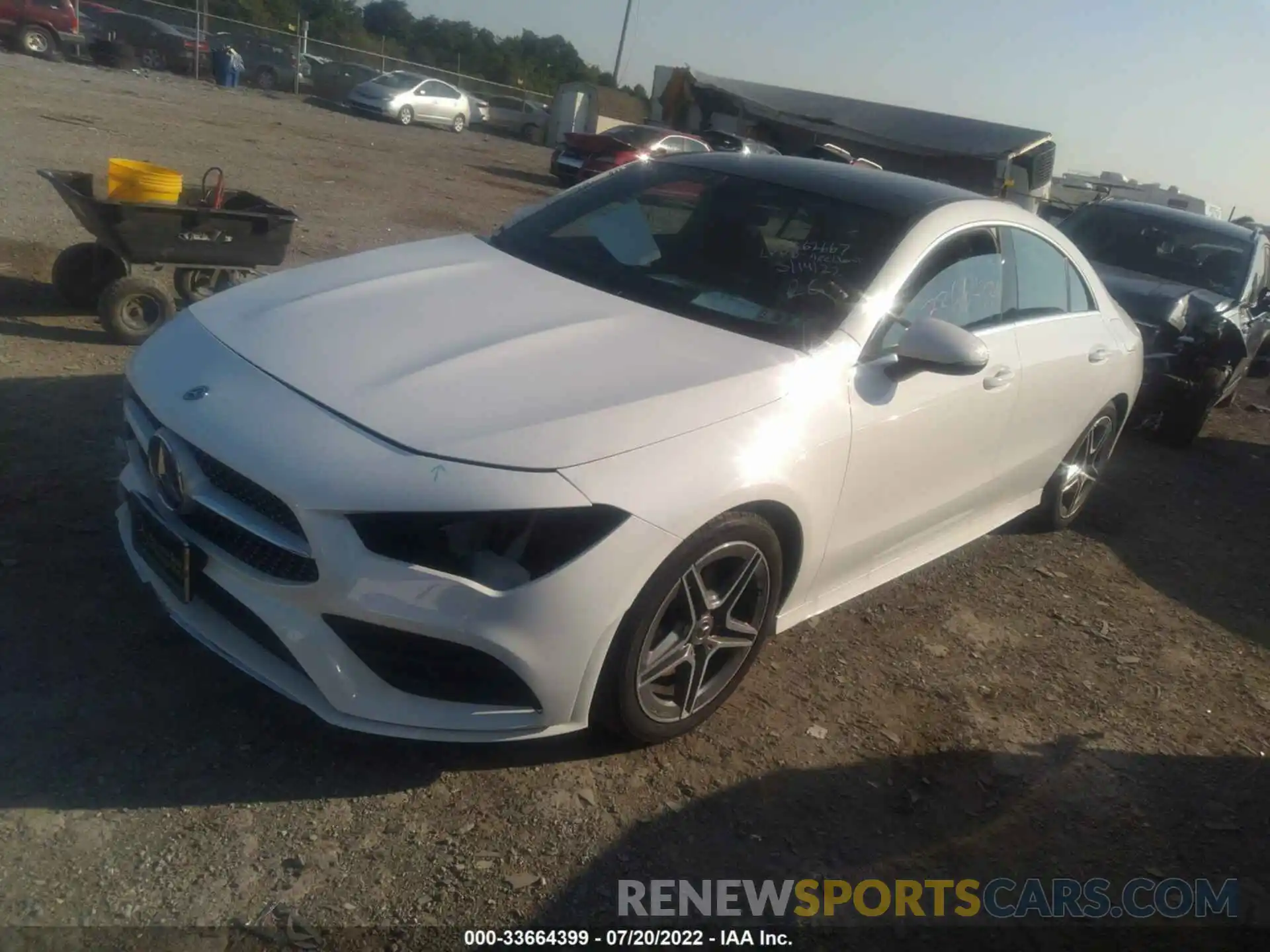 2 Photograph of a damaged car W1K5J4HB2LN099398 MERCEDES-BENZ CLA 2020