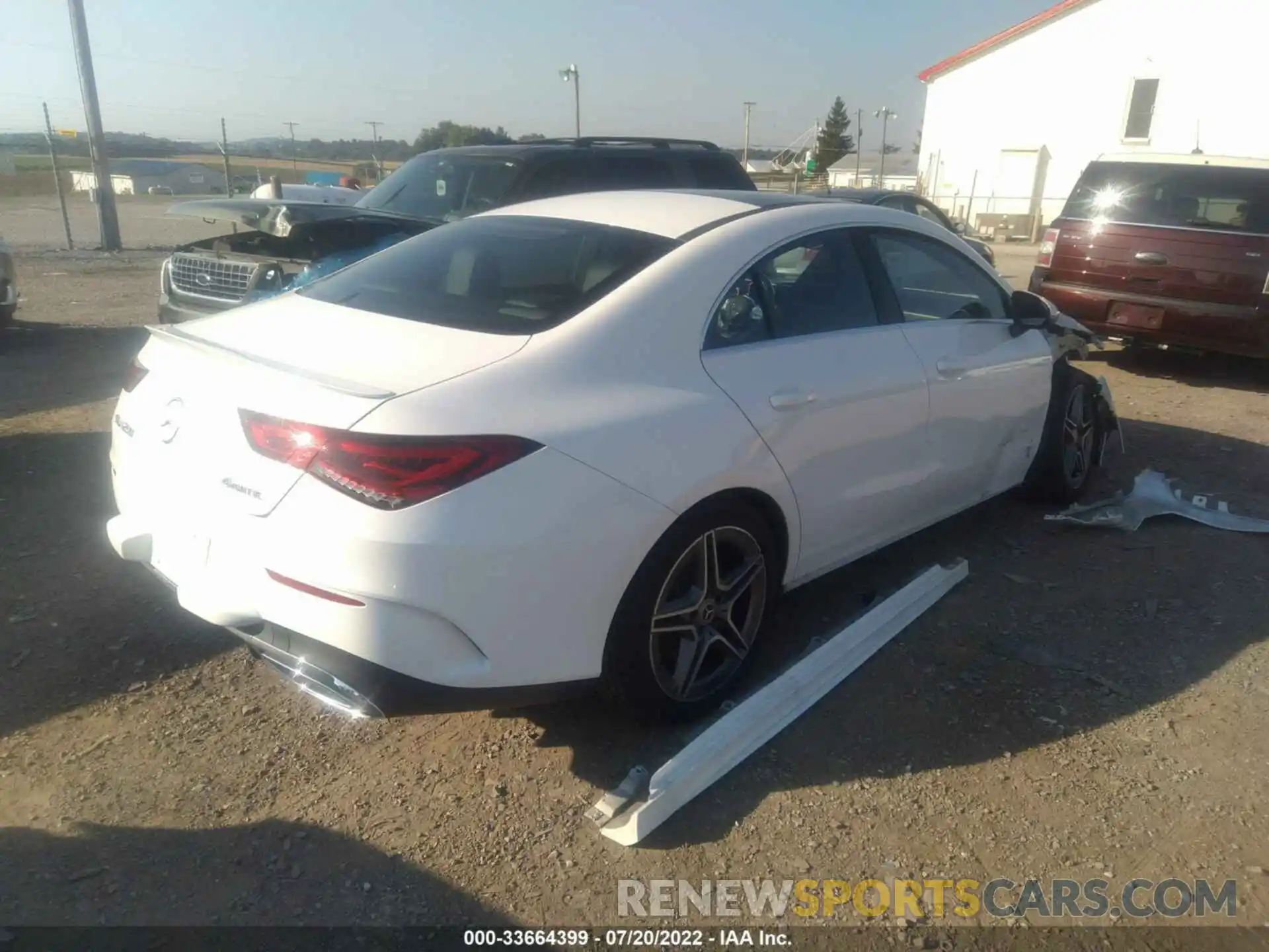 4 Photograph of a damaged car W1K5J4HB2LN099398 MERCEDES-BENZ CLA 2020