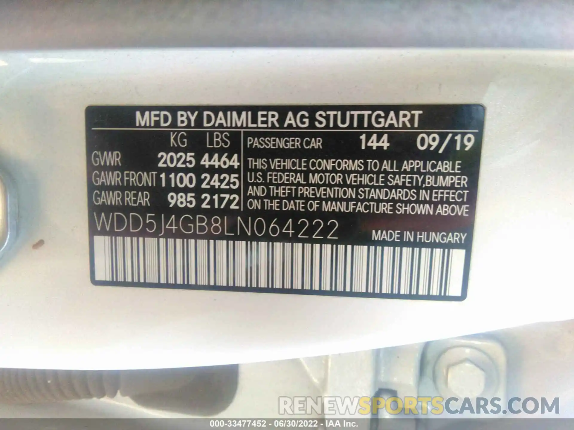 9 Фотография поврежденного автомобиля WDD5J4GB8LN064222 MERCEDES-BENZ CLA 2020