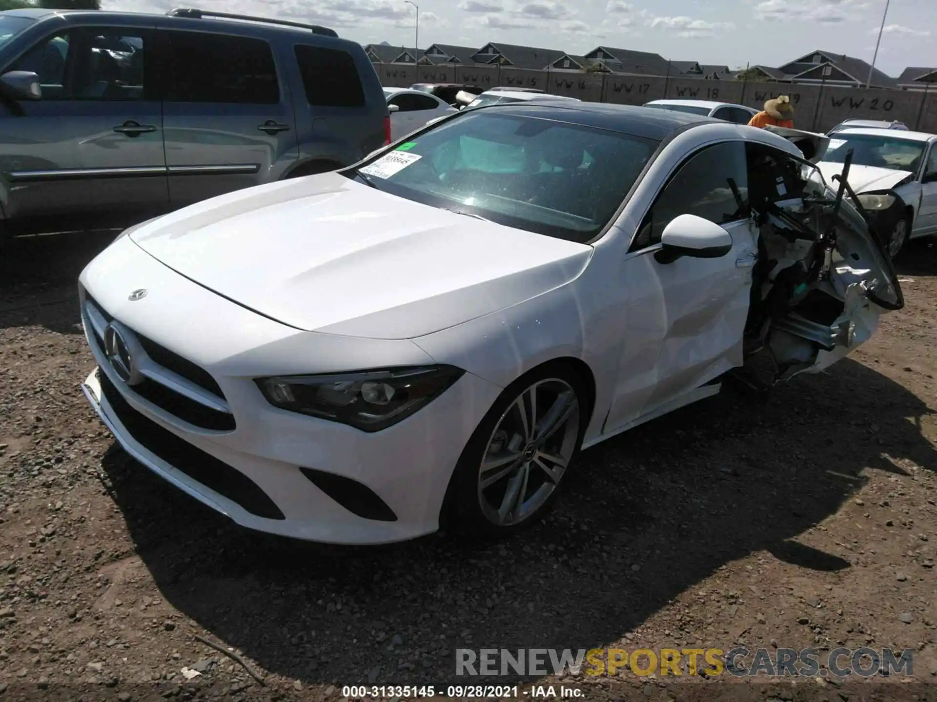 2 Photograph of a damaged car W1K5J4GB4MN171396 MERCEDES-BENZ CLA 2021