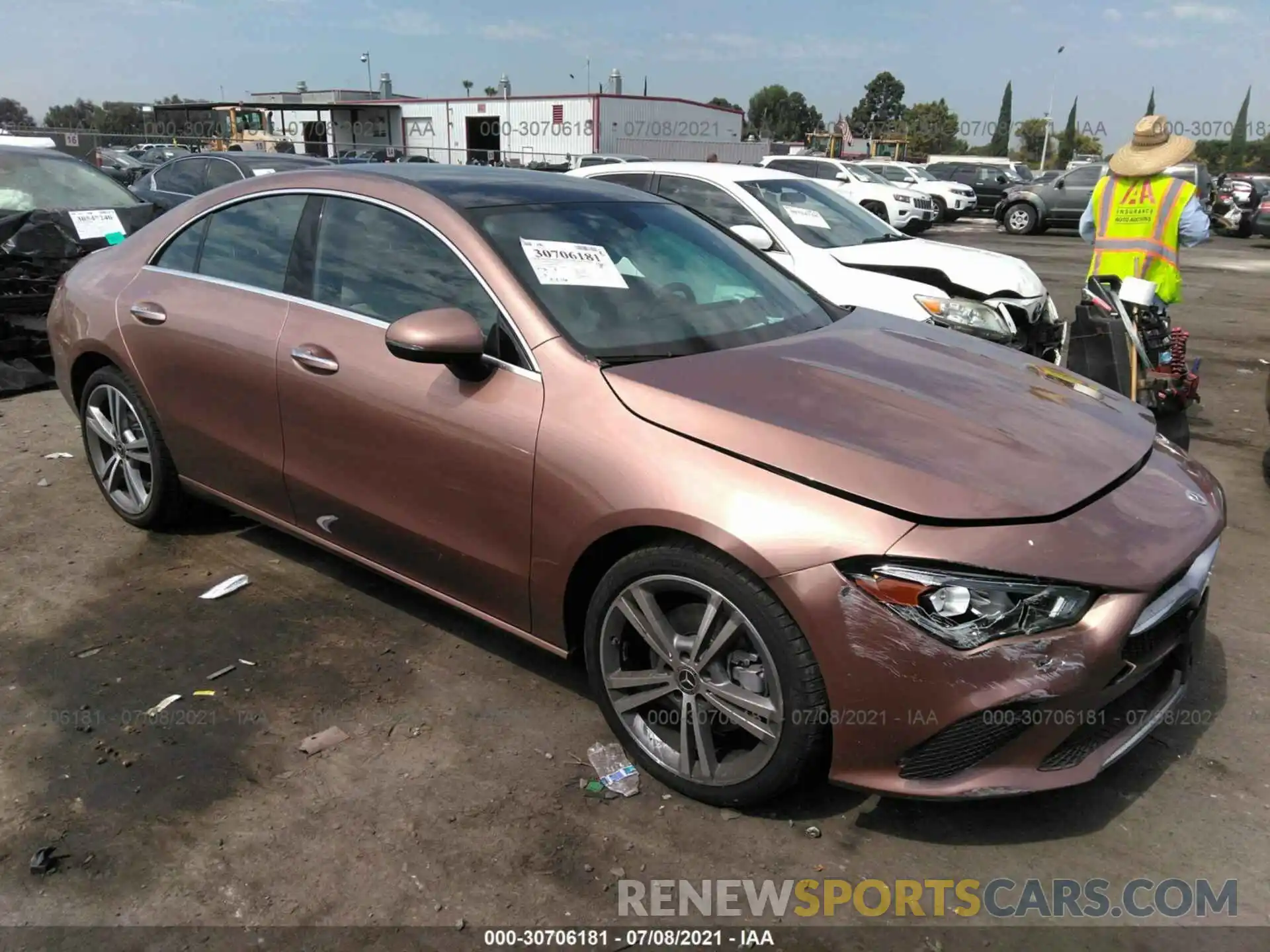 1 Photograph of a damaged car W1K5J4GB9MN197072 MERCEDES-BENZ CLA 2021