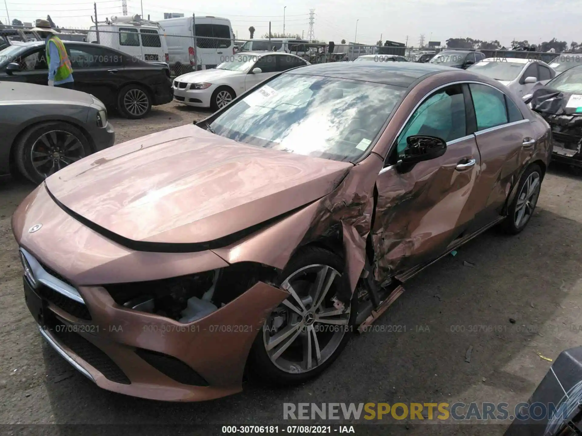 2 Photograph of a damaged car W1K5J4GB9MN197072 MERCEDES-BENZ CLA 2021