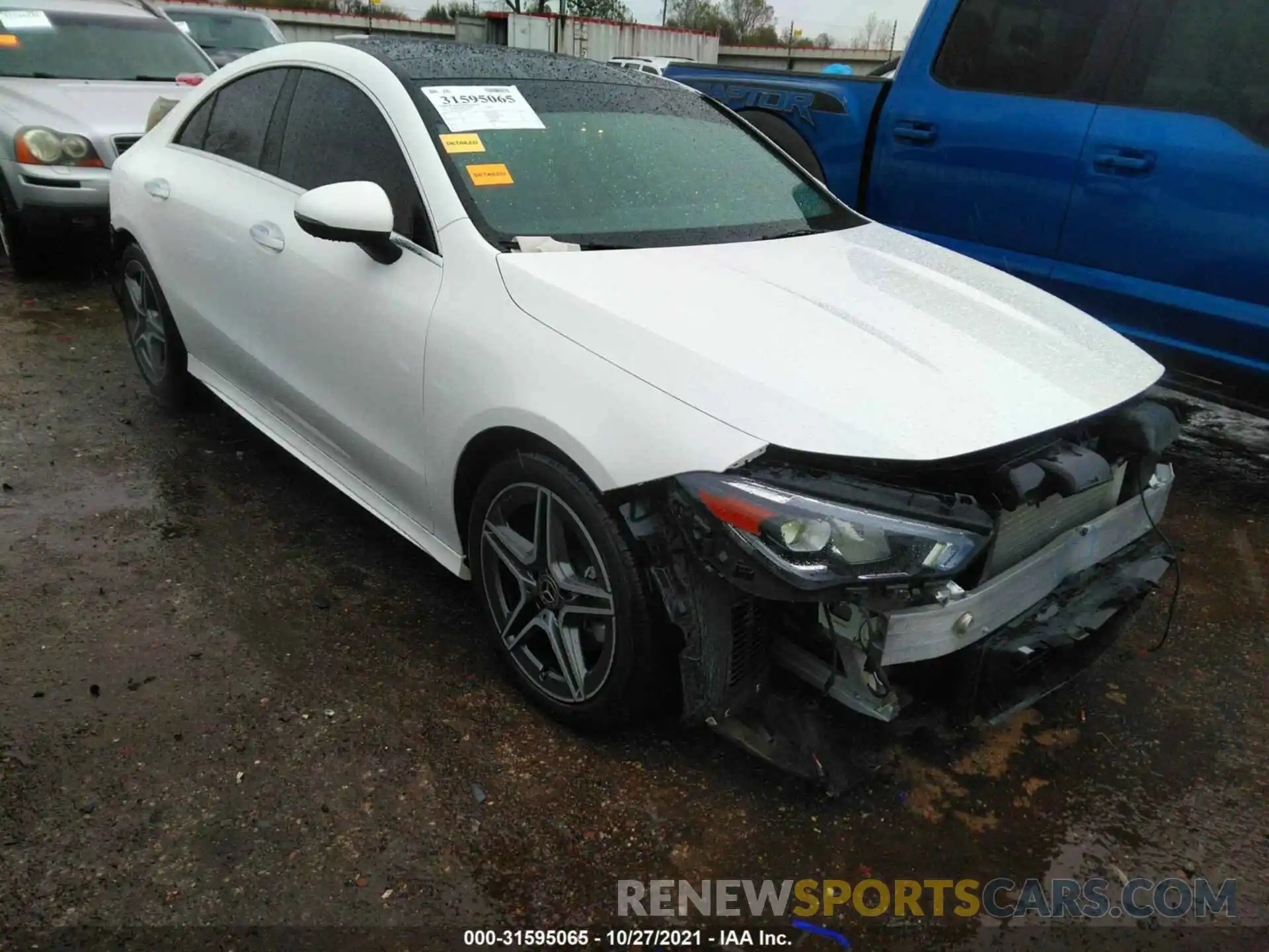 1 Photograph of a damaged car W1K5J4HBXMN166539 MERCEDES-BENZ CLA 2021