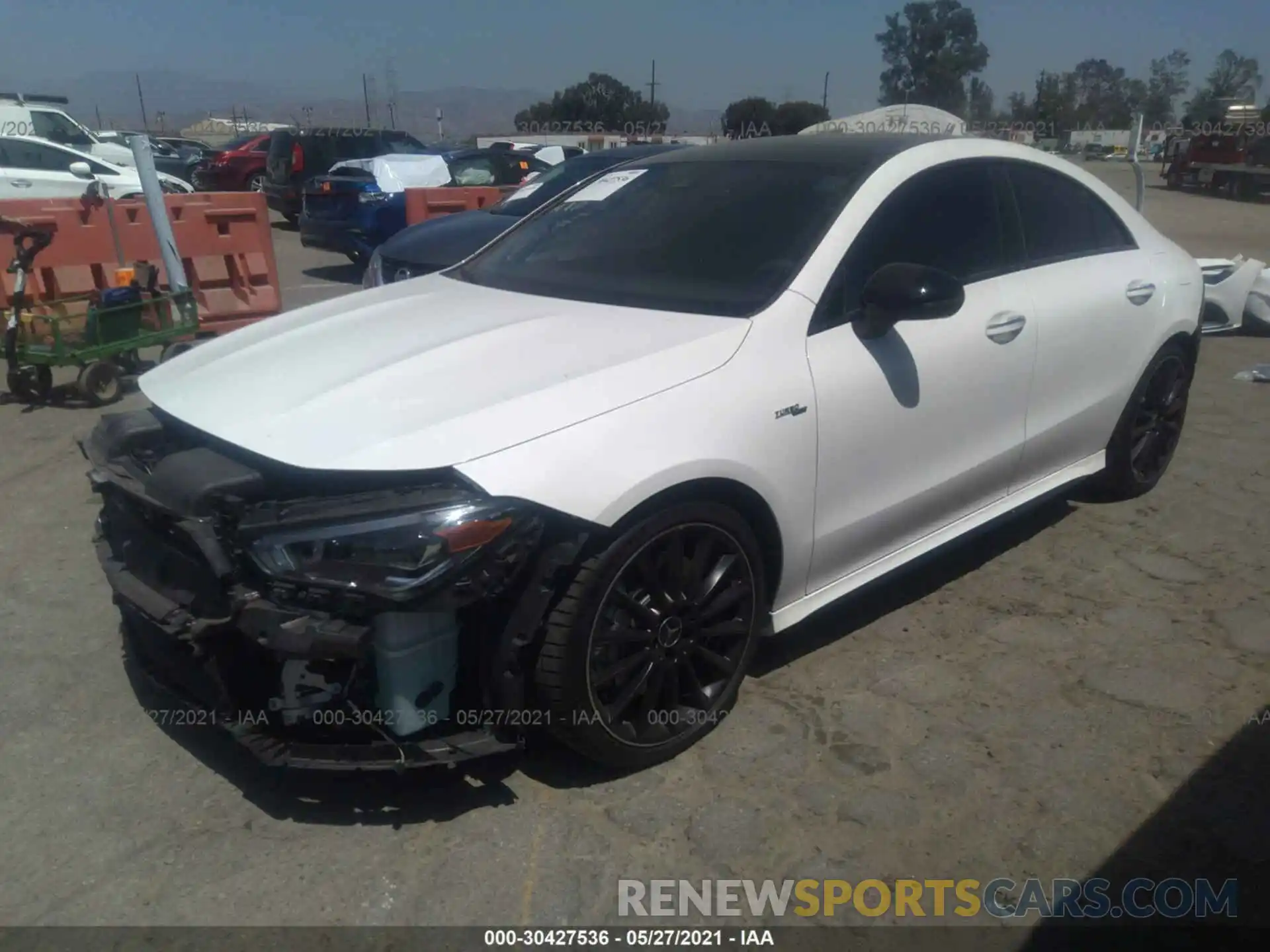 2 Photograph of a damaged car W1K5J5BB6MN162597 MERCEDES-BENZ CLA 2021