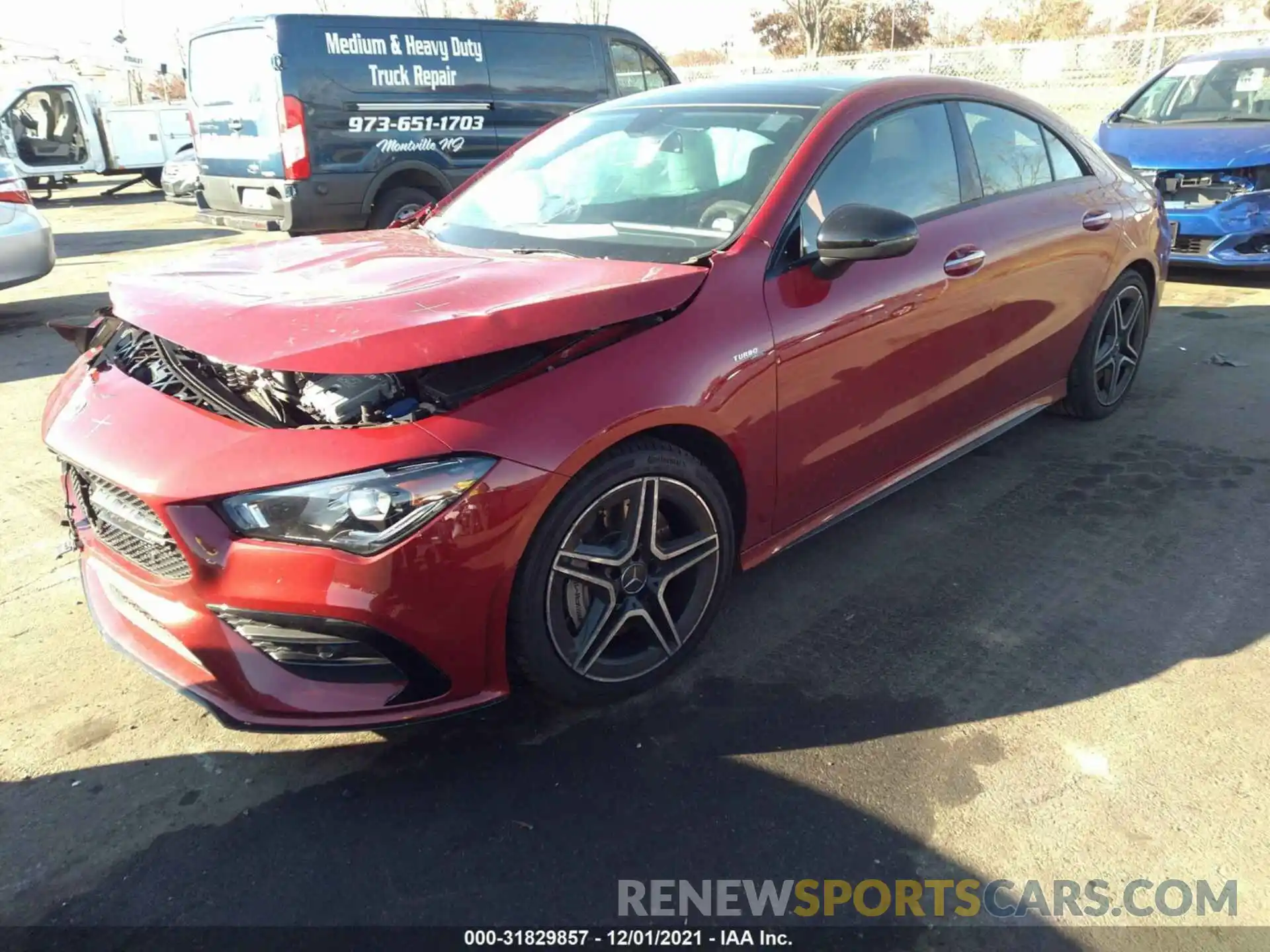 2 Photograph of a damaged car W1K5J5BB9MN187607 MERCEDES-BENZ CLA 2021