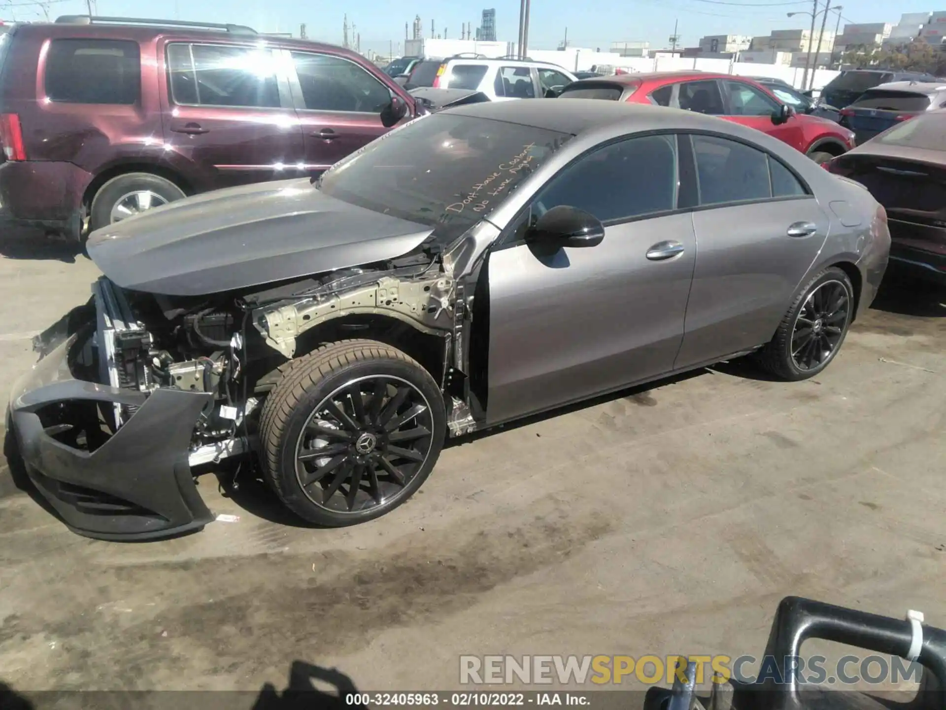 2 Photograph of a damaged car W1K5J4GB6NN270089 MERCEDES-BENZ CLA 2022