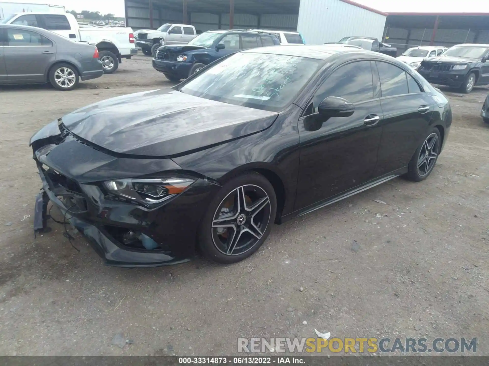 2 Photograph of a damaged car W1K5J4HB3NN256052 MERCEDES-BENZ CLA 2022