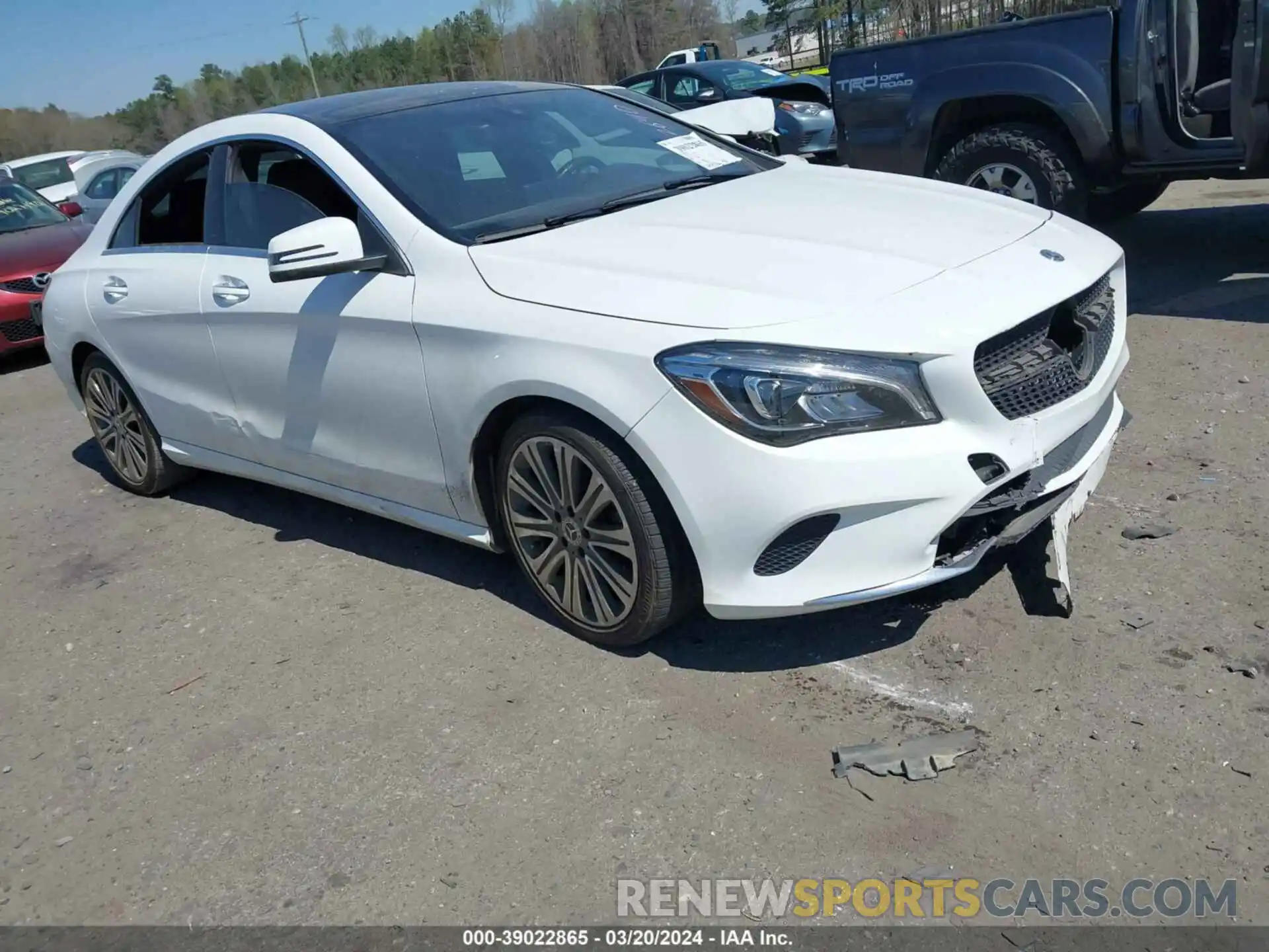 1 Photograph of a damaged car WDDSJ4GB6KN722640 MERCEDES-BENZ CLA 250 2019