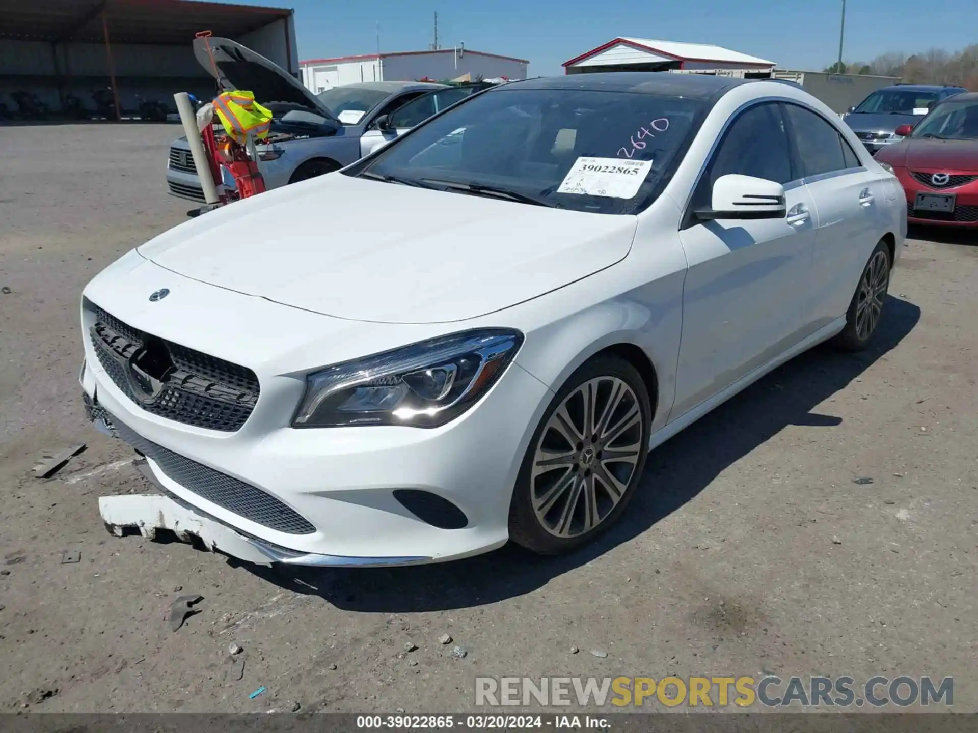 2 Photograph of a damaged car WDDSJ4GB6KN722640 MERCEDES-BENZ CLA 250 2019