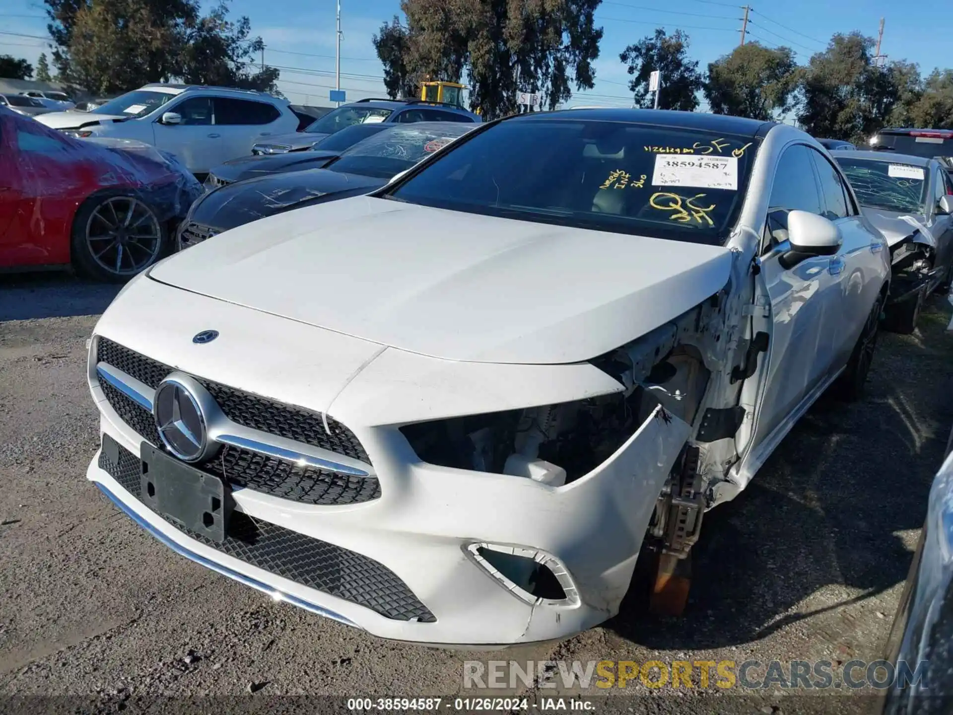 2 Photograph of a damaged car W1K5J4GBXMN165781 MERCEDES-BENZ CLA 250 2021