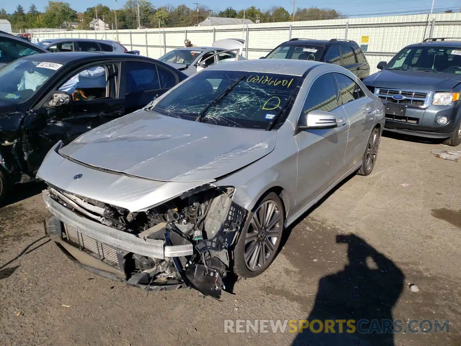 2 Photograph of a damaged car WDDSJ4EB0KN721356 MERCEDES-BENZ CLA-CLASS 2019