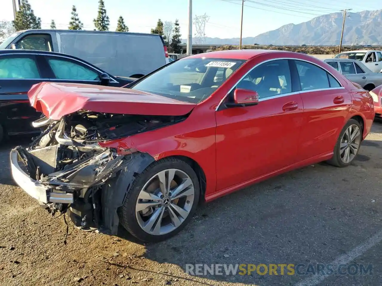 1 Photograph of a damaged car WDDSJ4EB0KN721910 MERCEDES-BENZ CLA-CLASS 2019