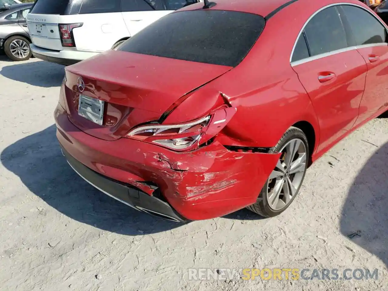 9 Photograph of a damaged car WDDSJ4EB0KN771349 MERCEDES-BENZ CLA-CLASS 2019