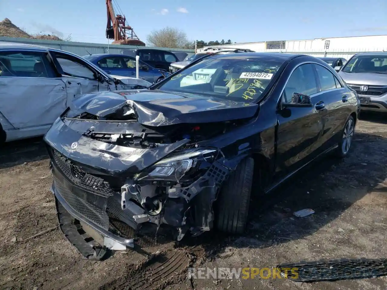 2 Photograph of a damaged car WDDSJ4EB0KN772291 MERCEDES-BENZ CLA-CLASS 2019