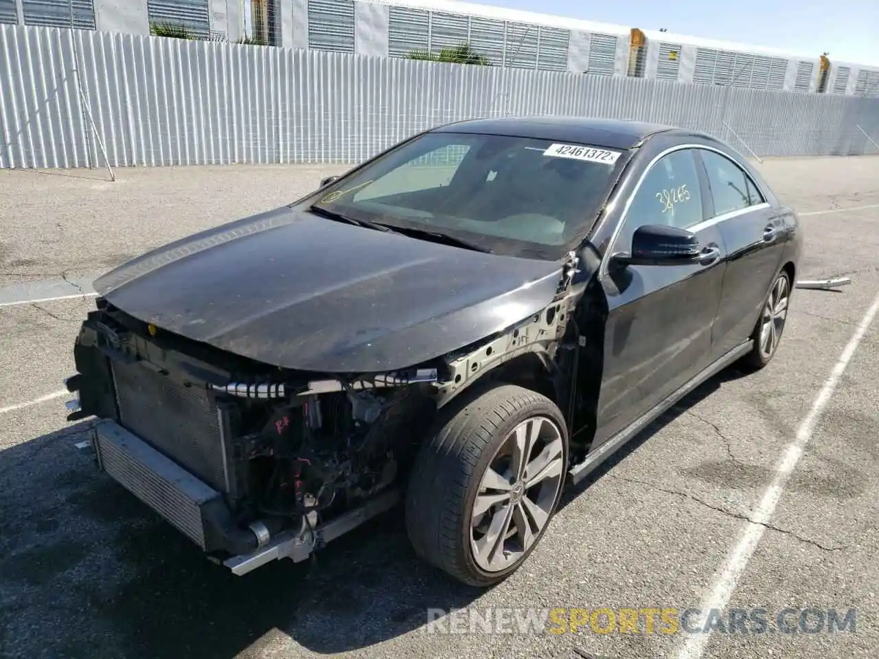 2 Photograph of a damaged car WDDSJ4EB1KN718031 MERCEDES-BENZ CLA-CLASS 2019